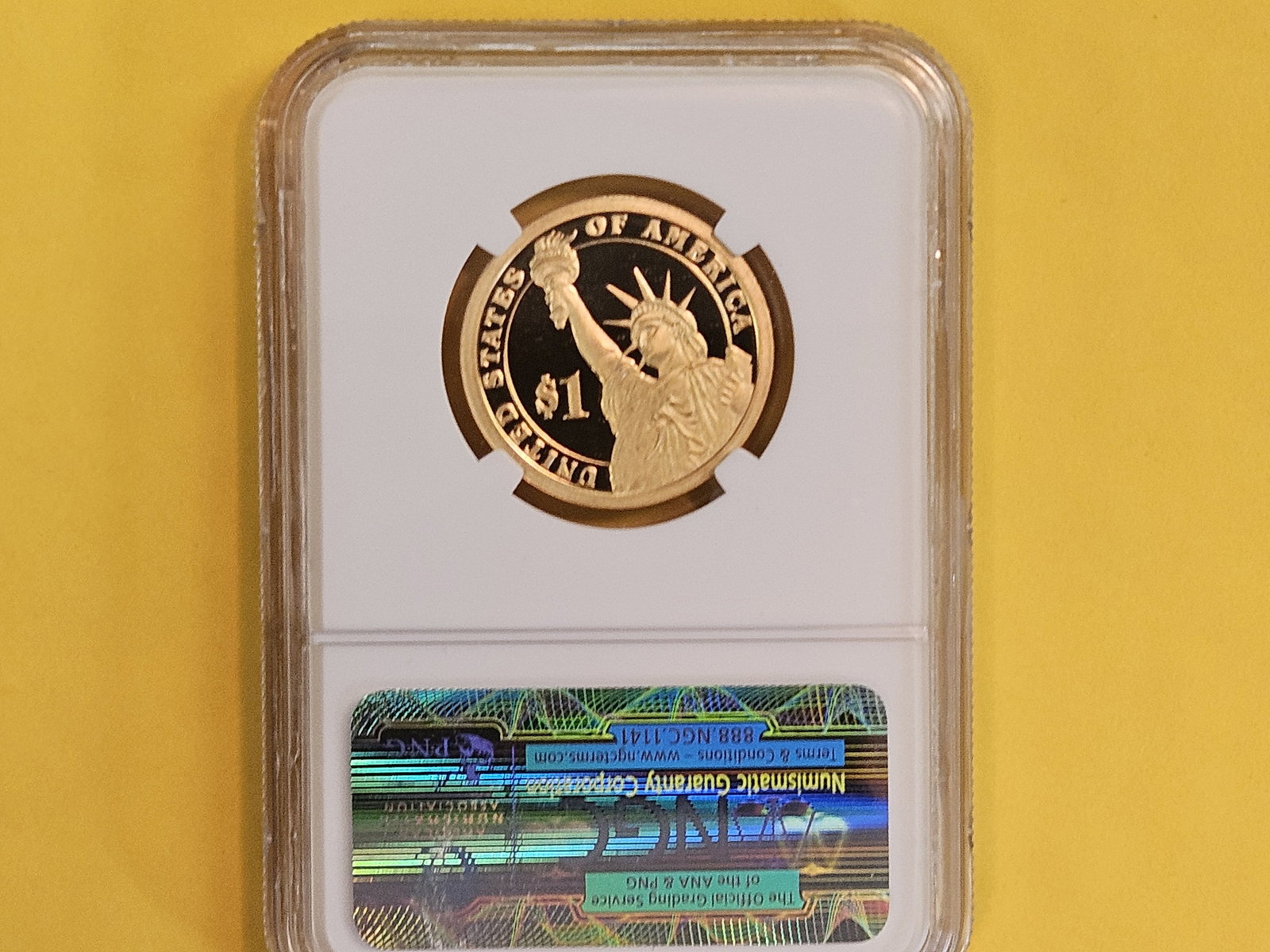 PERFECT! NGC 2008-S Presidential Dollar in Proof 70 Ultra Cameo - 3