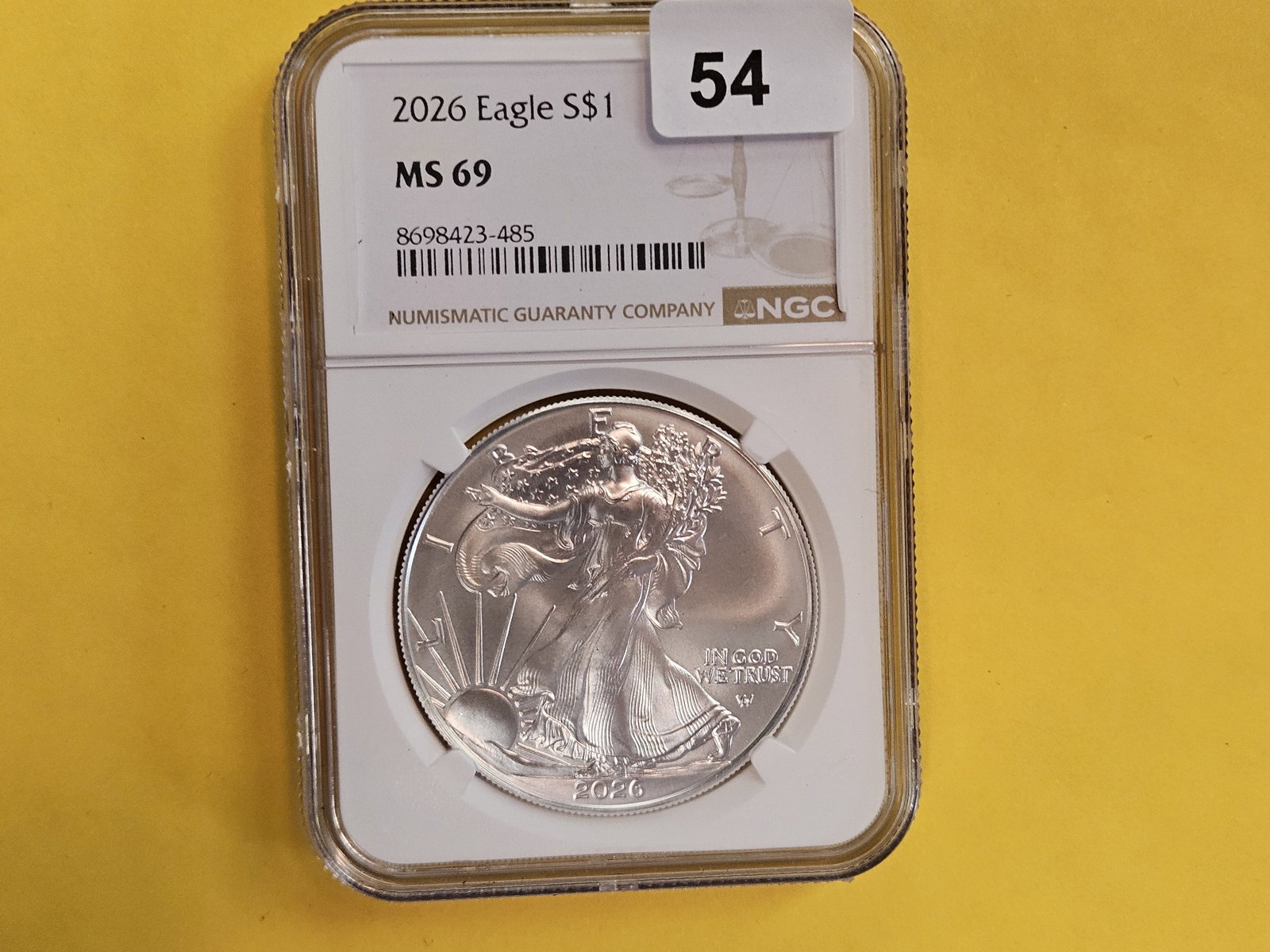 NGC 2026 American Silver Eagle in Mint State 69 (1 of 2)