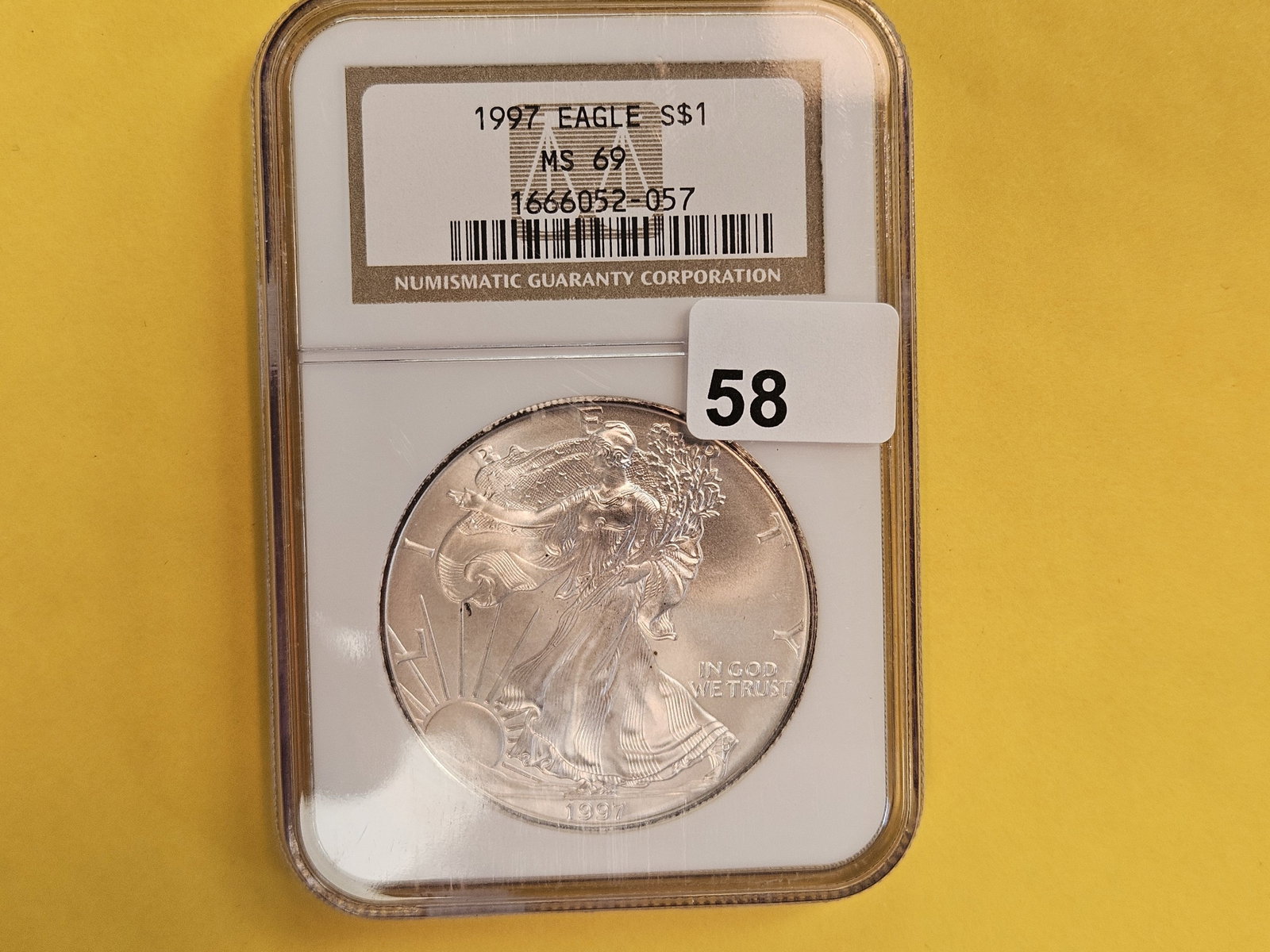 NGC 1997 American Silver Eagle in Mint State 69: A wonderful year