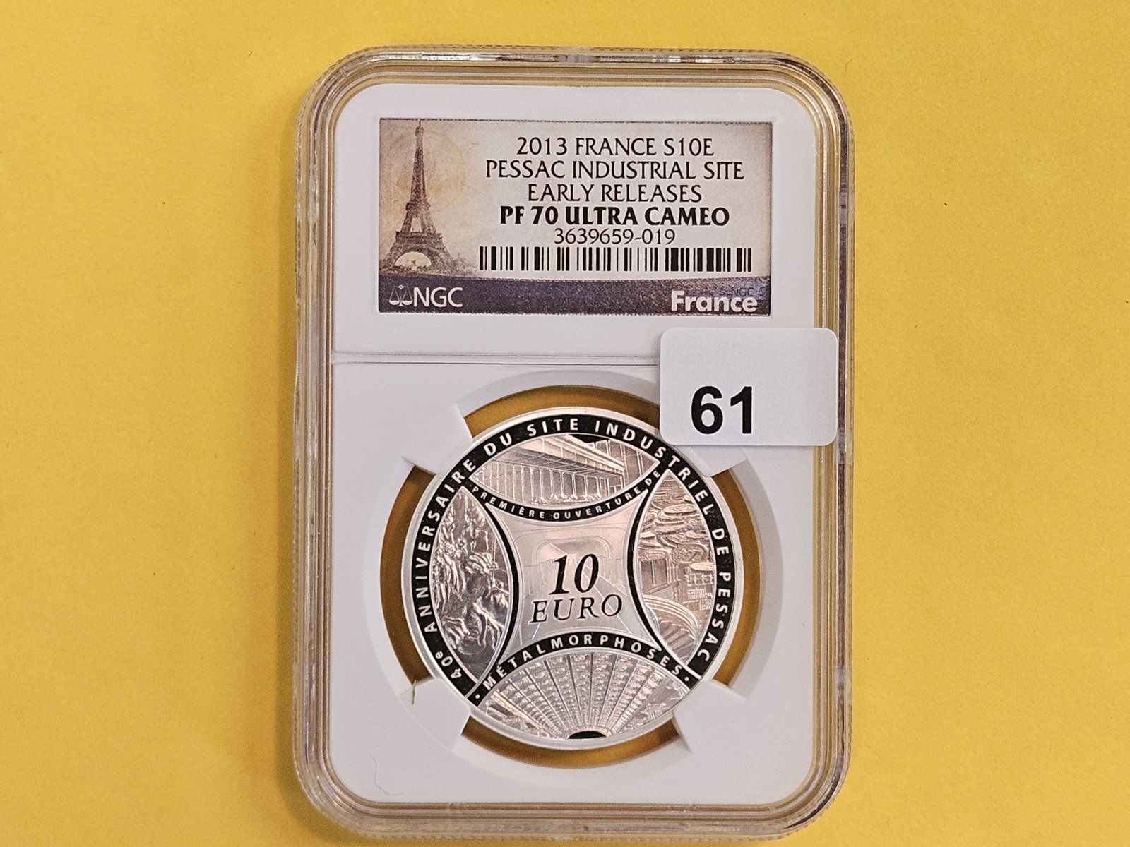 PERFECT! NGC 2013 France silver 10 euro in Proof 70 Ultra Cameo - 2