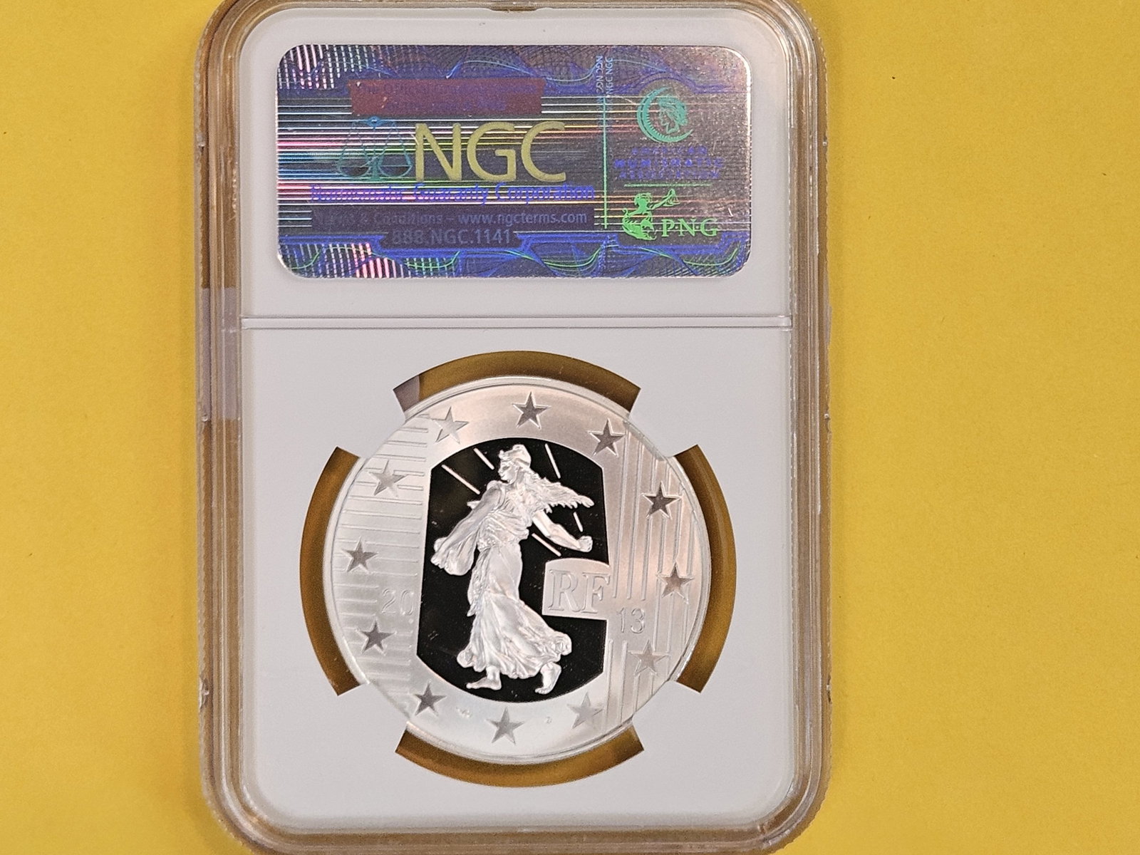 PERFECT! NGC 2013 France silver 10 euro in Proof 70 Ultra Cameo - 3