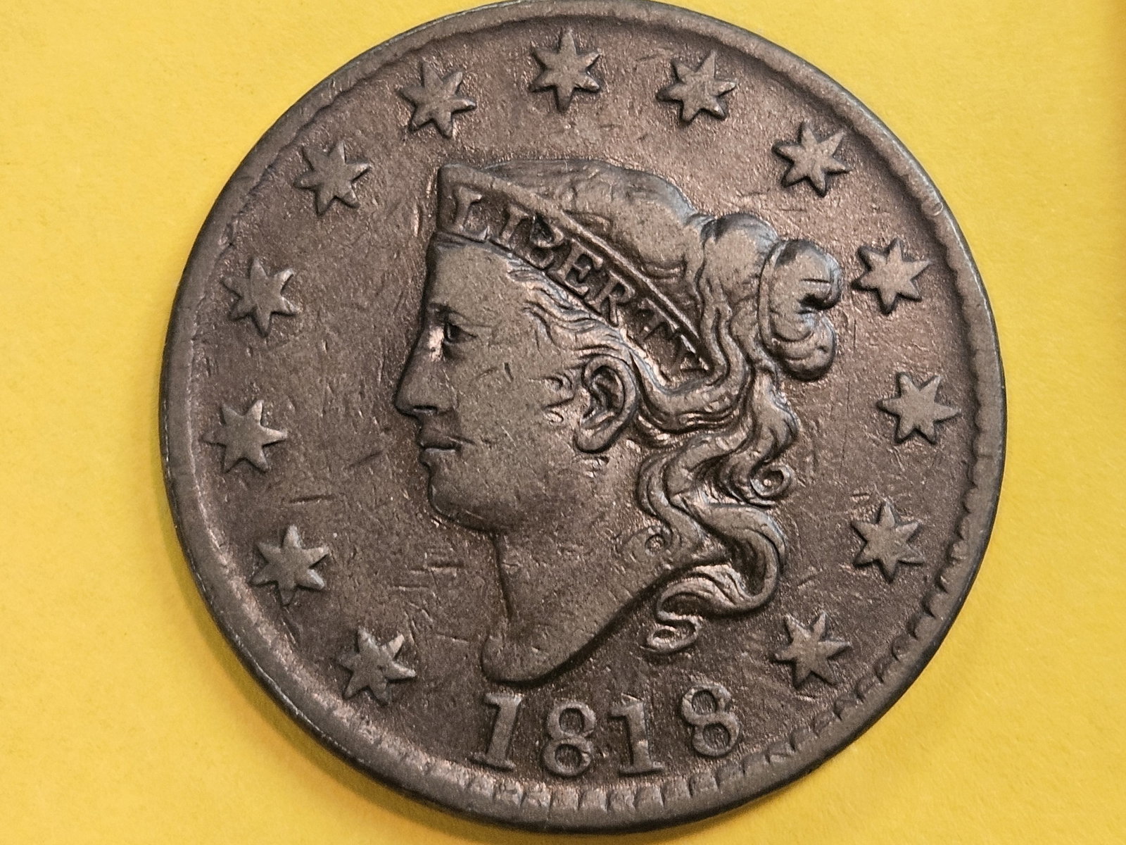 1818 Coronet Head Large cent in Very Fine (1 of 3)