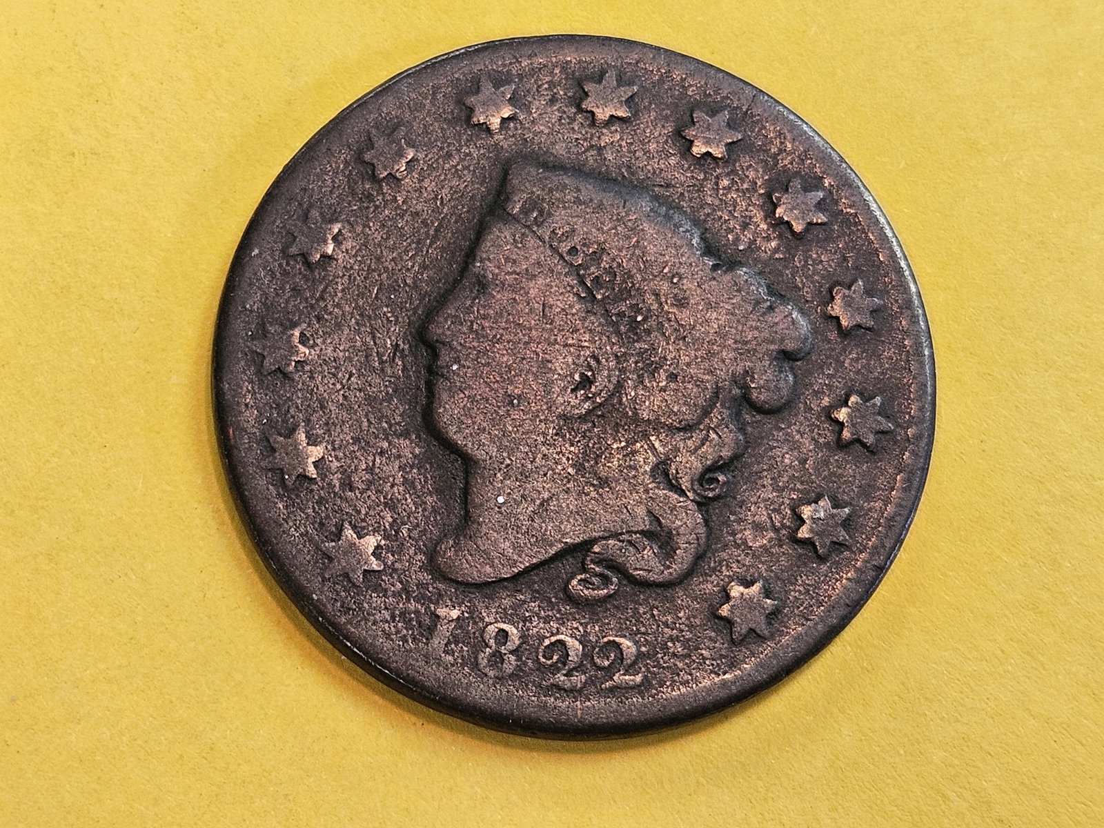 1822 Coronet Head Large Cent in Good (1 of 3)