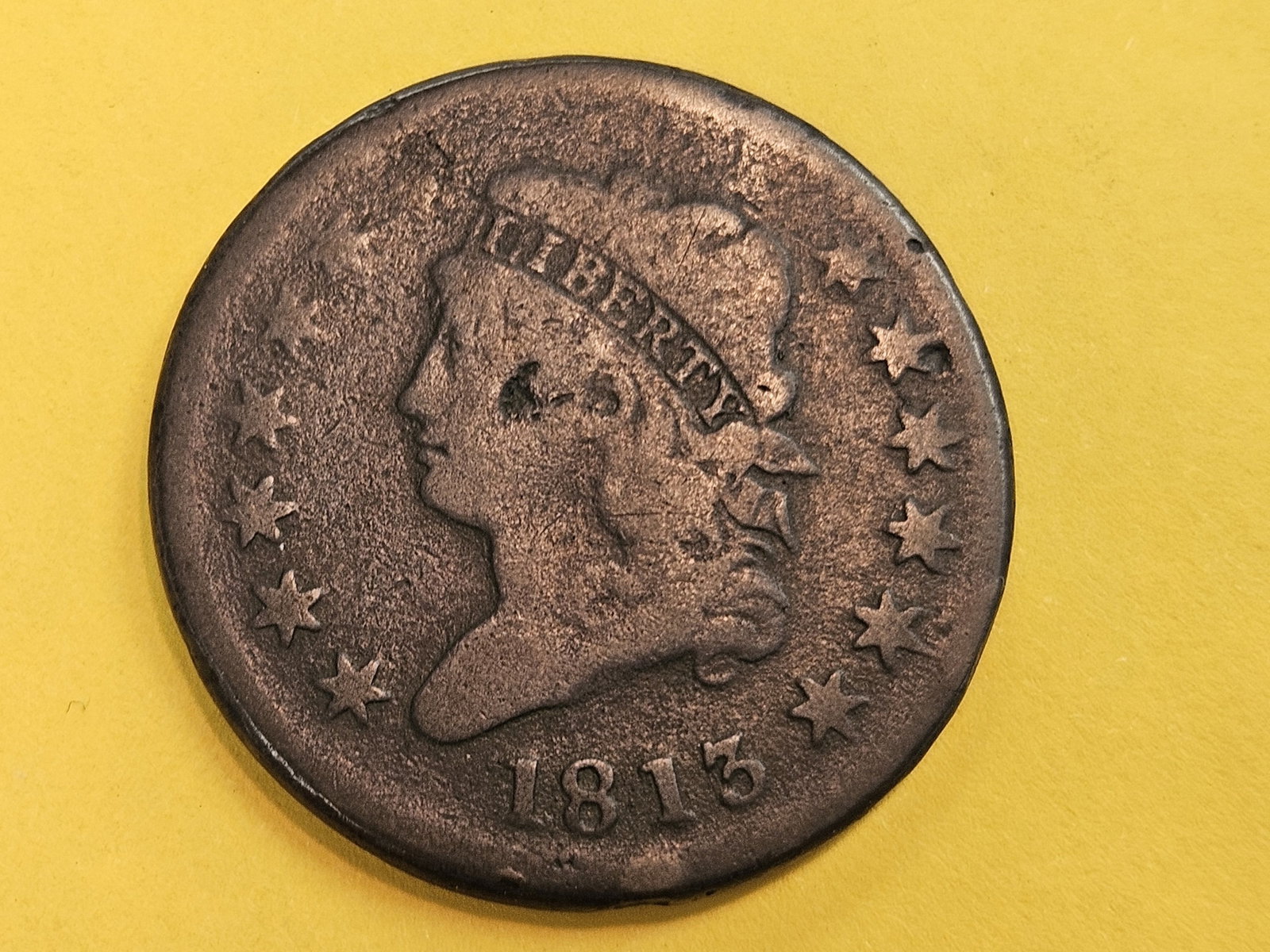 1813 Classic Head Large cent in Very Good plus (1 of 5)