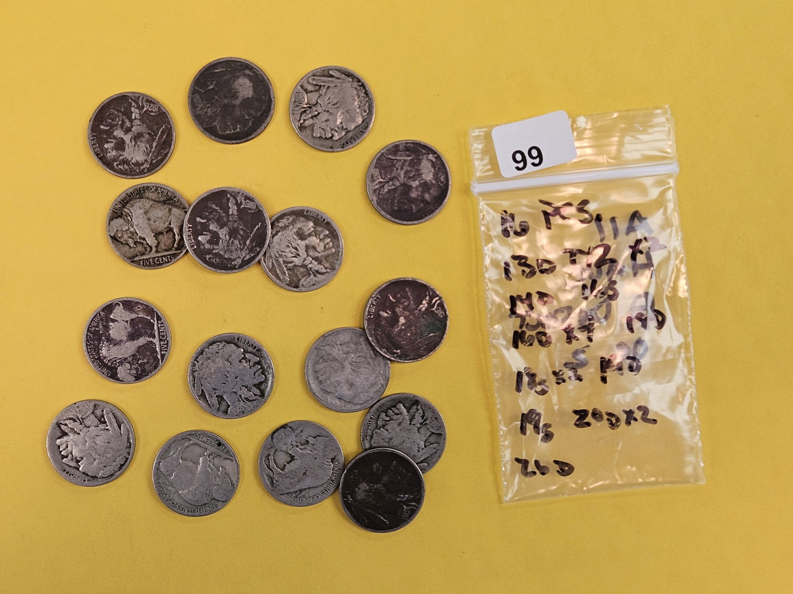 Sixteen better date Buffalo Nickels (1 of 2)