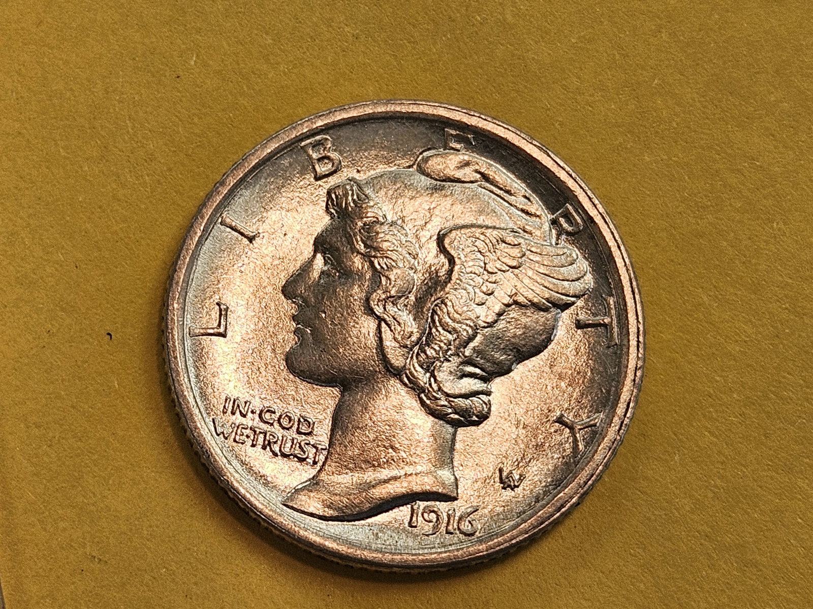 Choice Brilliant Uncirculated 1916 Mercury Dime FSB (1 of 5)