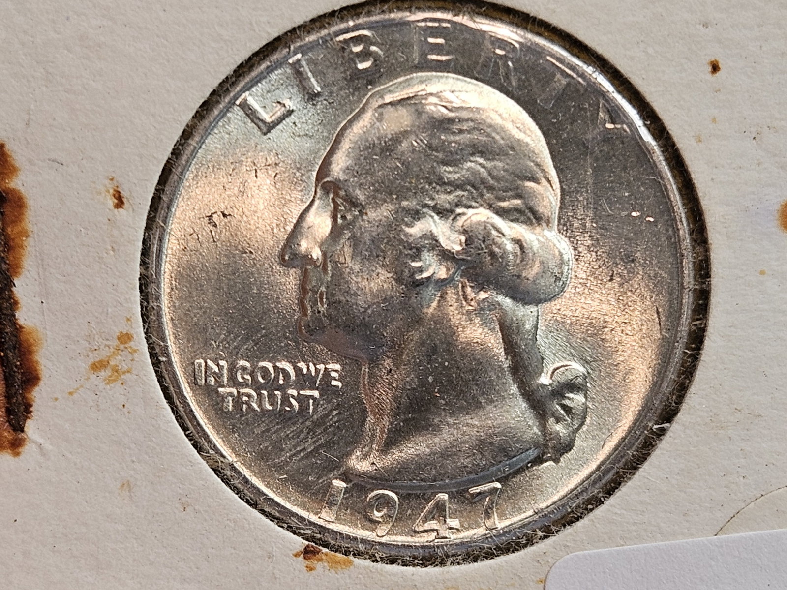 Very Choice to GEM Brilliant Uncirculated 1947-D Washington Quarter: Great contrast!