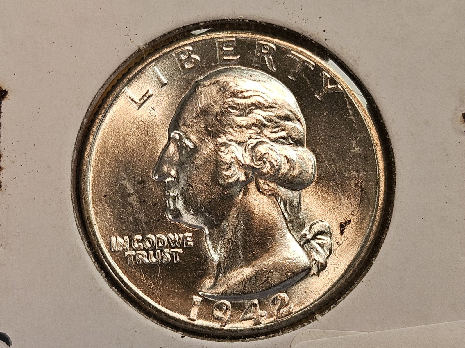 GEM Brilliant Uncirculated 1942 Washington Quarter: Stellar Contrast!