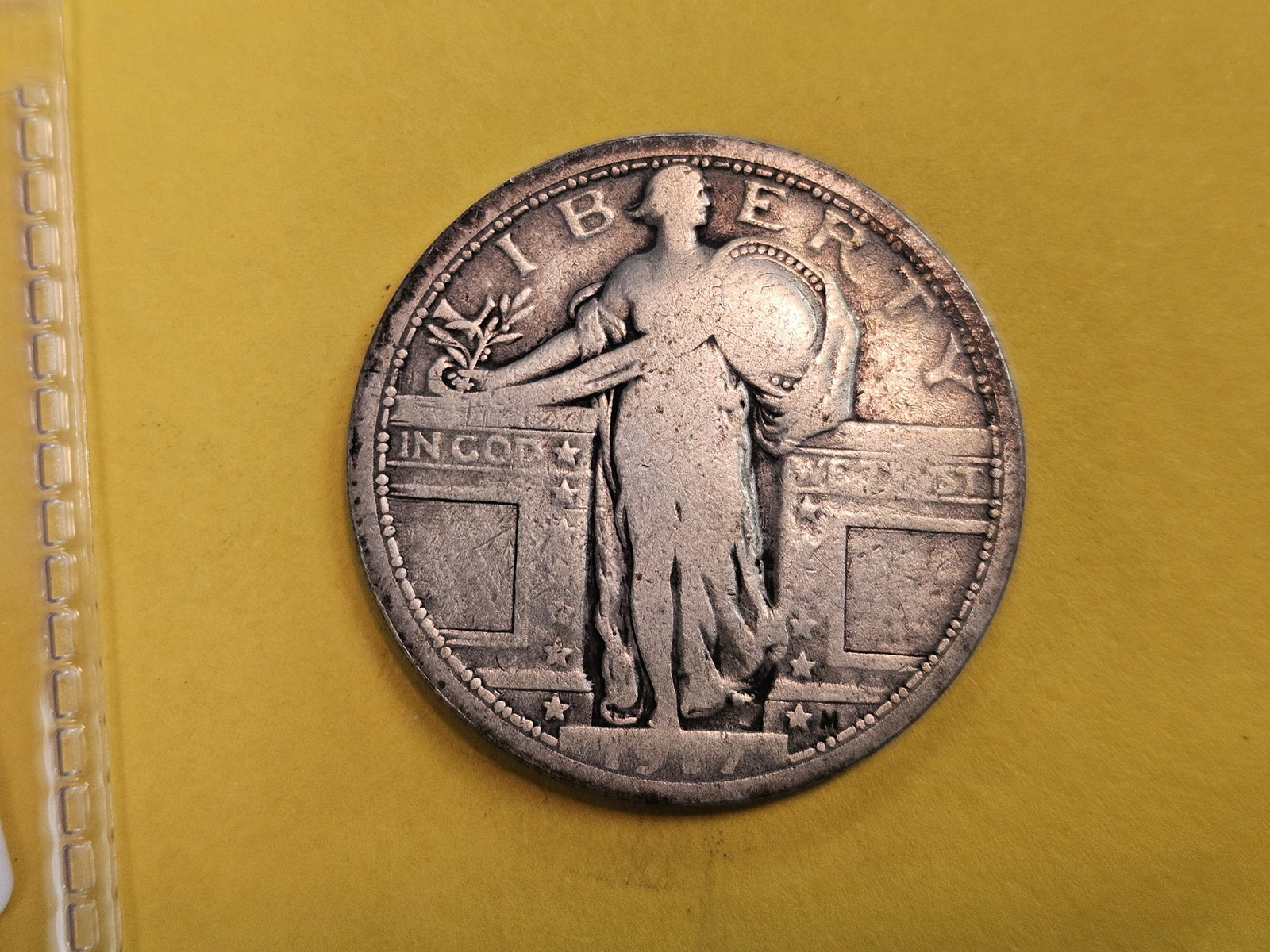 1917 Type 1 Standing Liberty Quarter: In Very Good