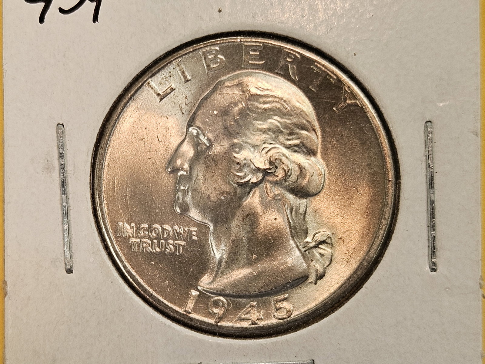 Very Choice Brilliant Uncirculated 1945 Washington Quarter: Very nice.