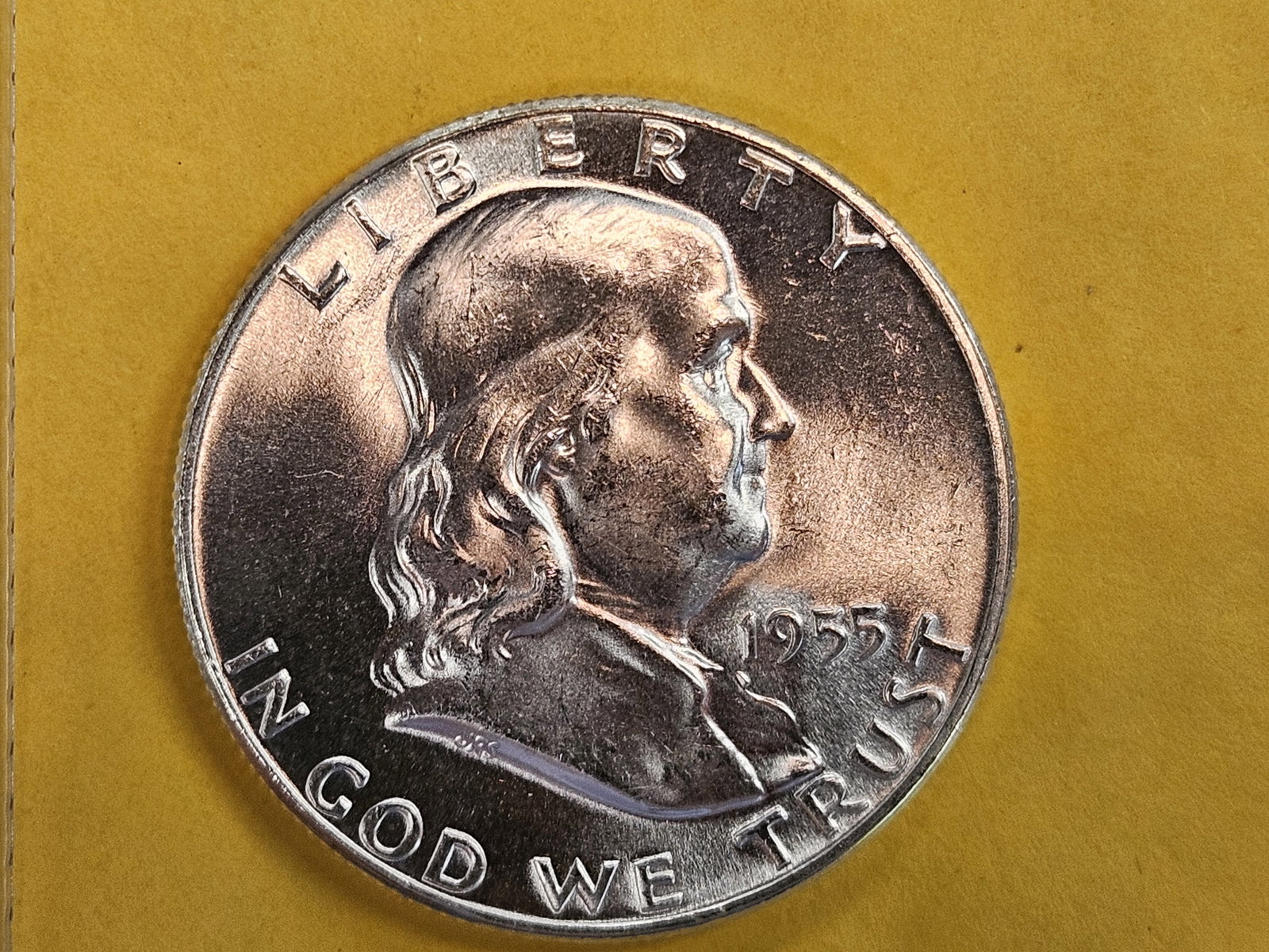 Gem Brilliant Uncirculated 1955 Franklin Silver Half Dollar FBL (1 of 5)