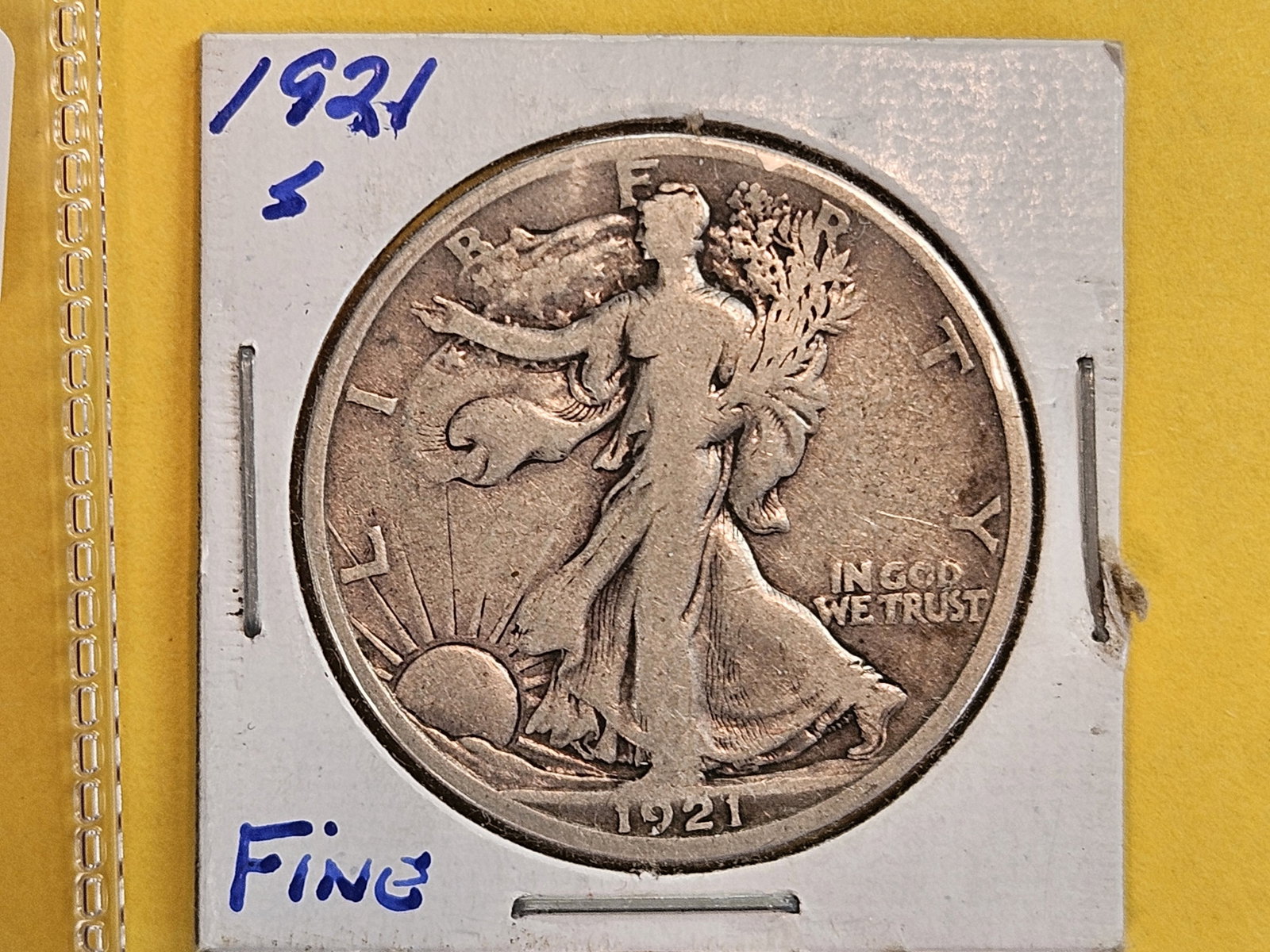 ** KEY DATE ** 1921-S Walking Liberty Half Dollar in Fine (1 of 4)