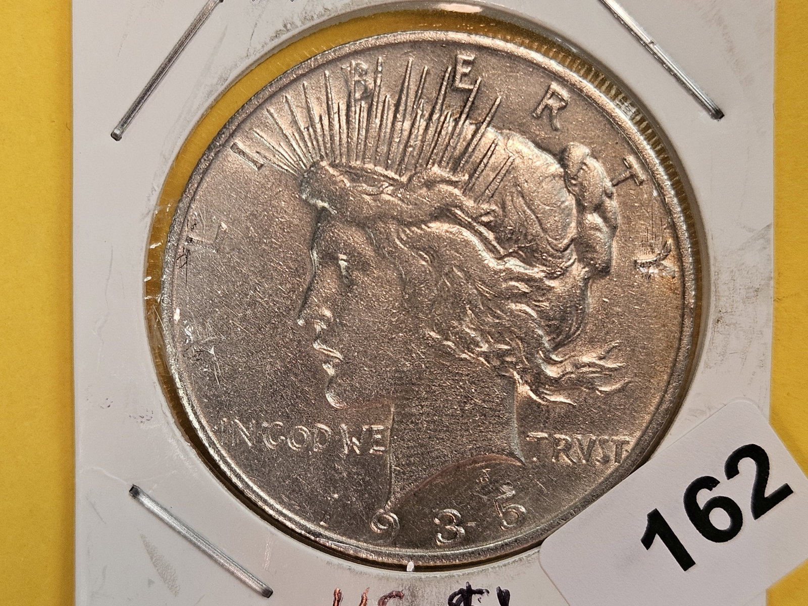 Last year issue 1935-S Peace silver Dollar: Lightly circulated
