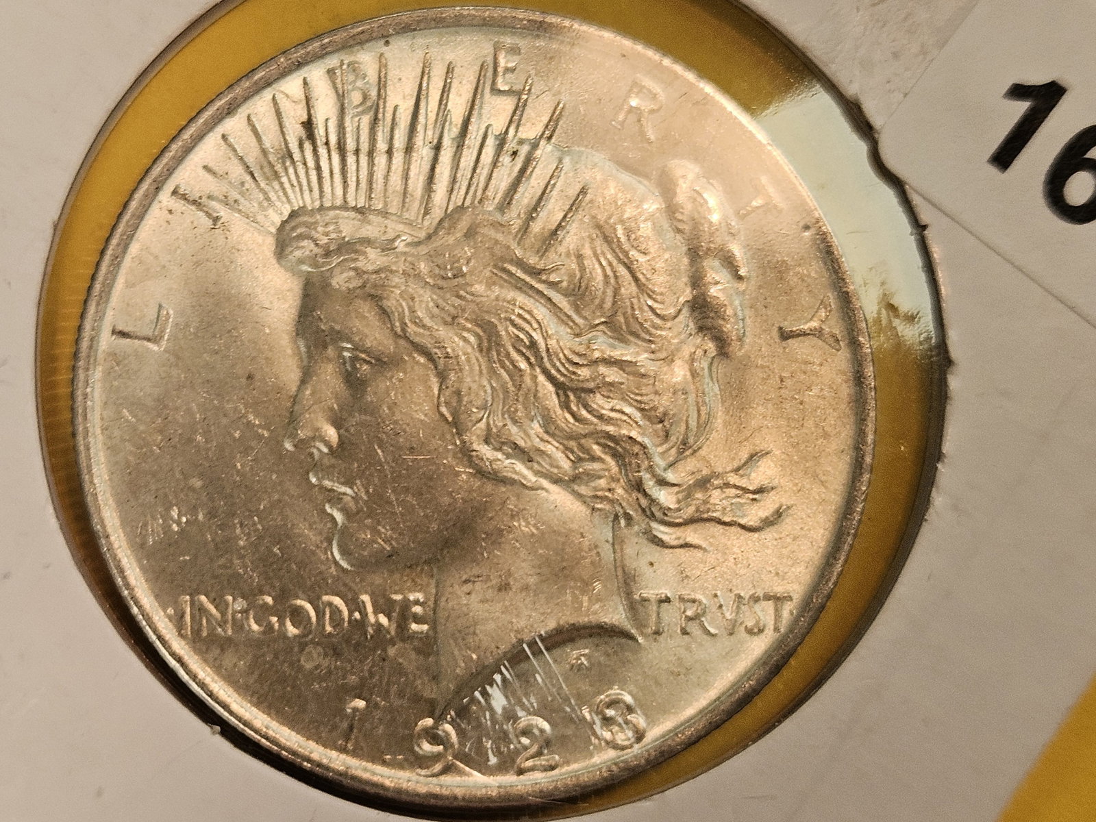 1923 Peace silver Dollar: In Brilliant AU-BU condition