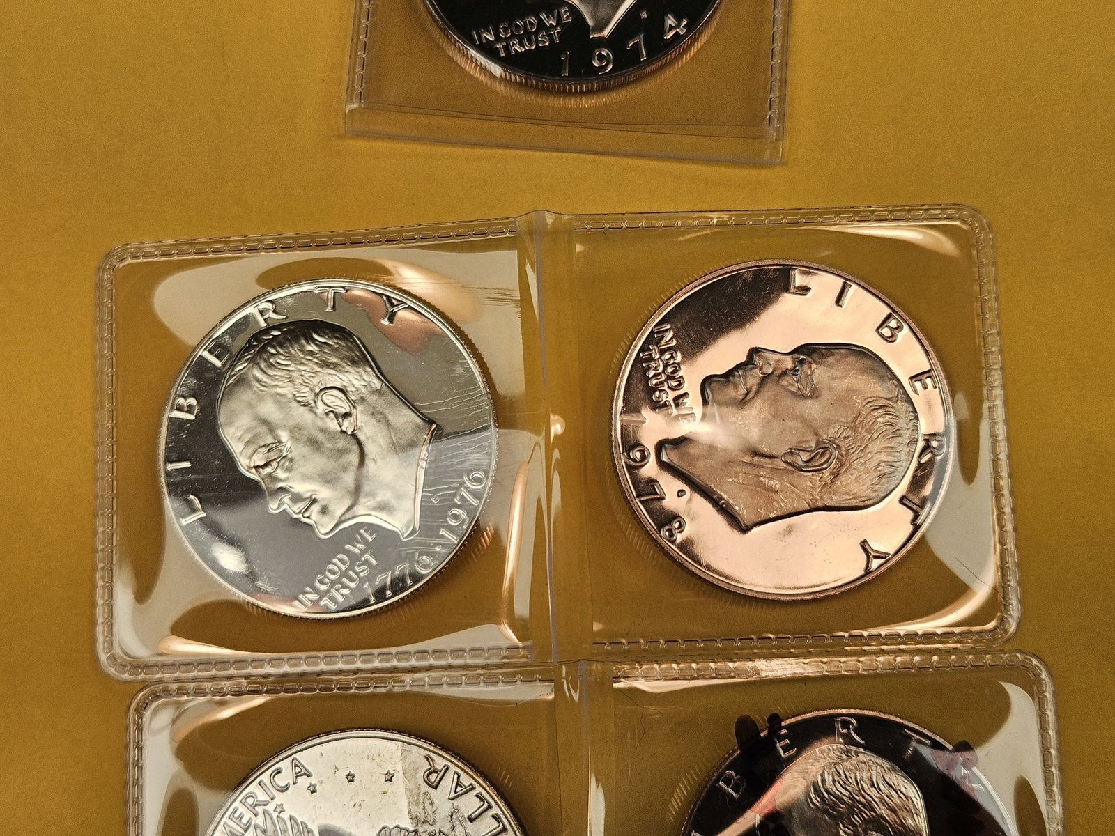 Five GEM Proof Deep Cameo Eisenhower dollars - 3
