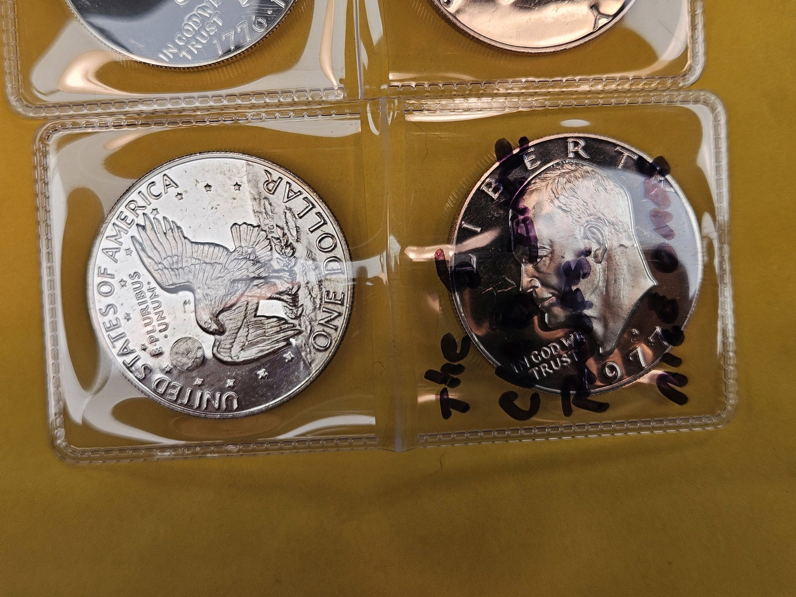 Five GEM Proof Deep Cameo Eisenhower dollars - 4
