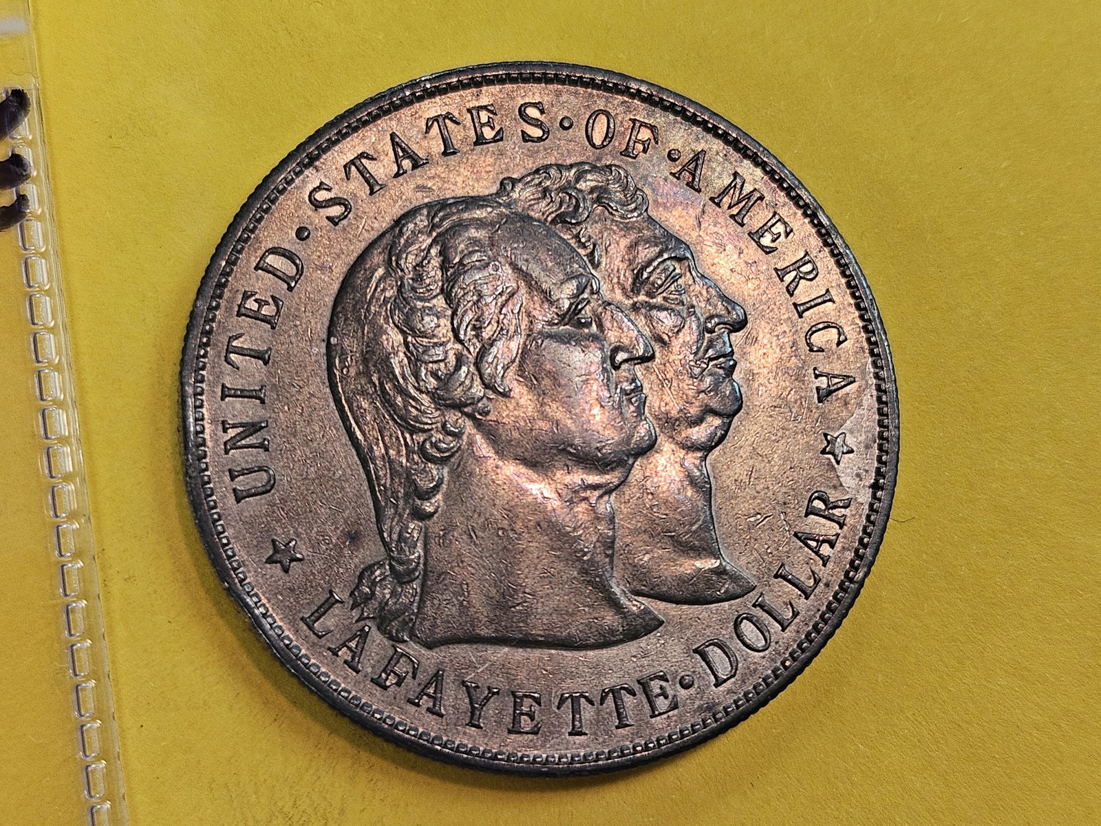 KEY Commem! 1900 LaFayette Silver Dollar in About Uncirculated: Scarce Commemorative Dollar! Toned
