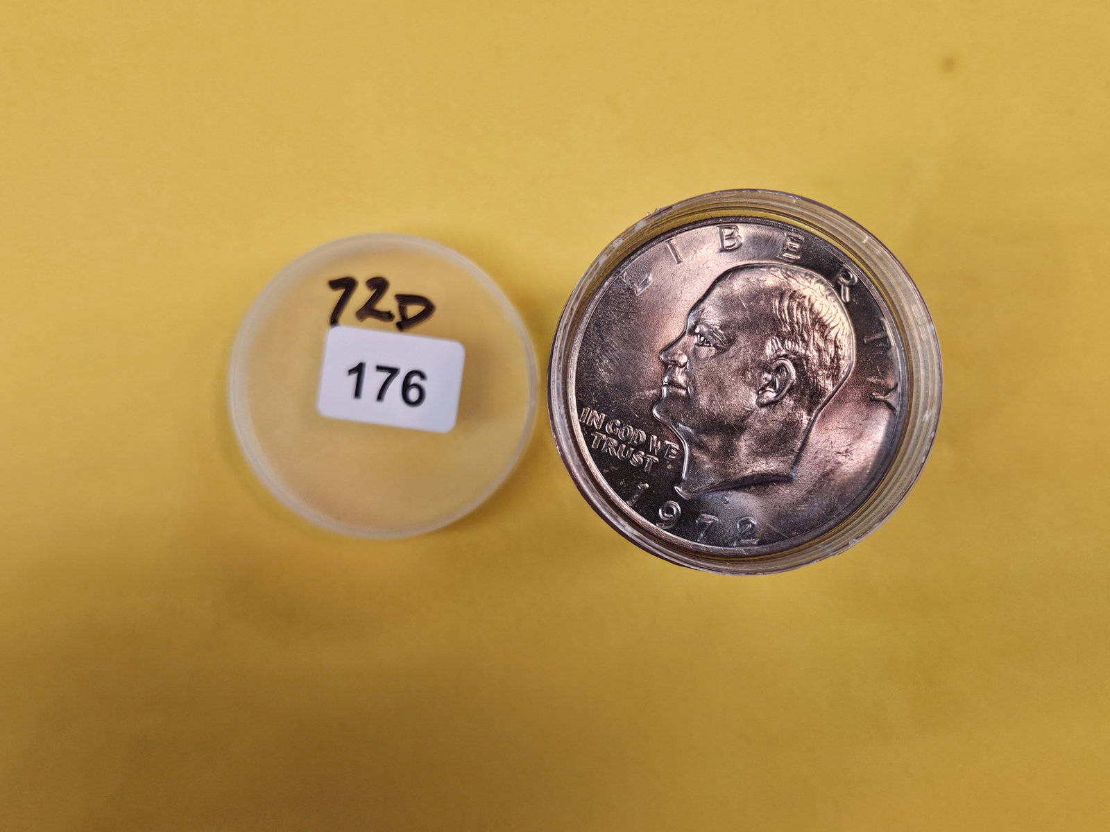 FULL ROLL ** Twenty Brilliant Uncirculated Eisenhower Dollars: 1972-D. From dealer. Unchecked by us