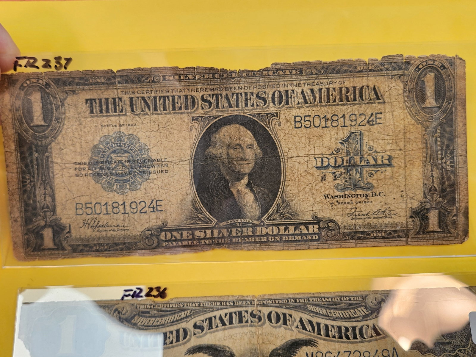 Two Large Size One Dollar Silver Certificates - 2