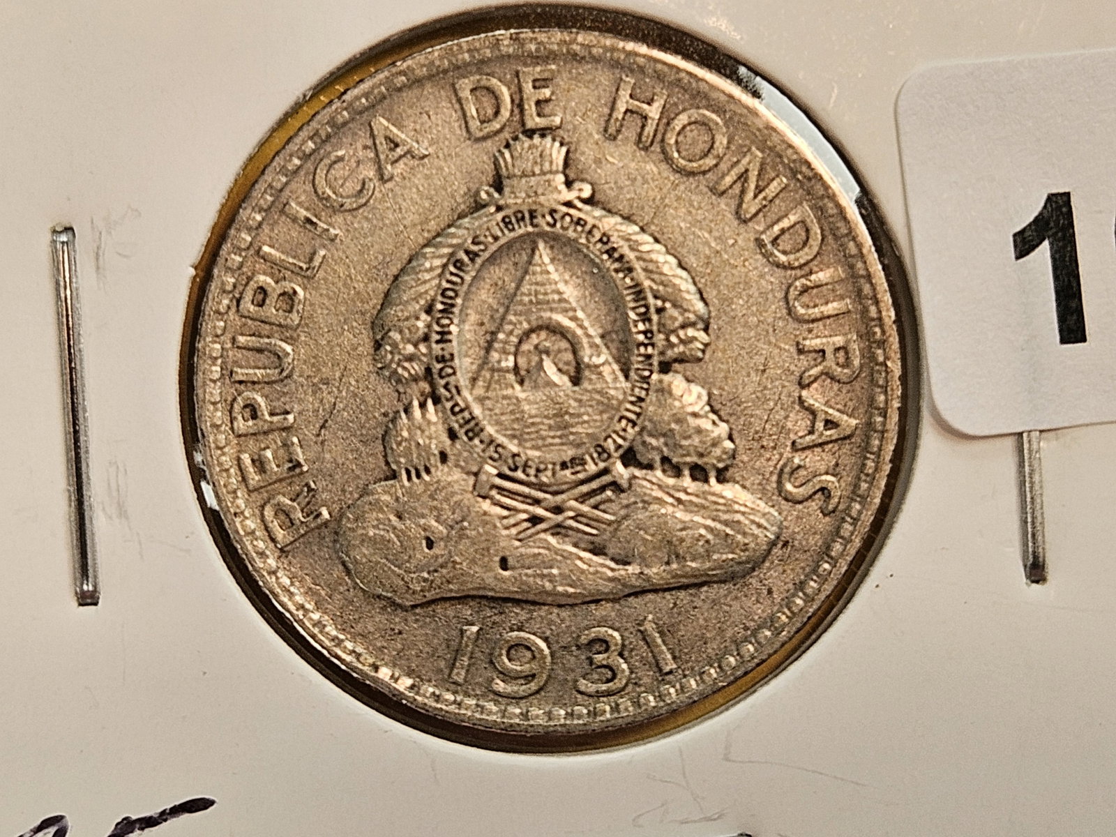Key Date! 1931 Honduras 50 centavos: KM 74. First Year issue
