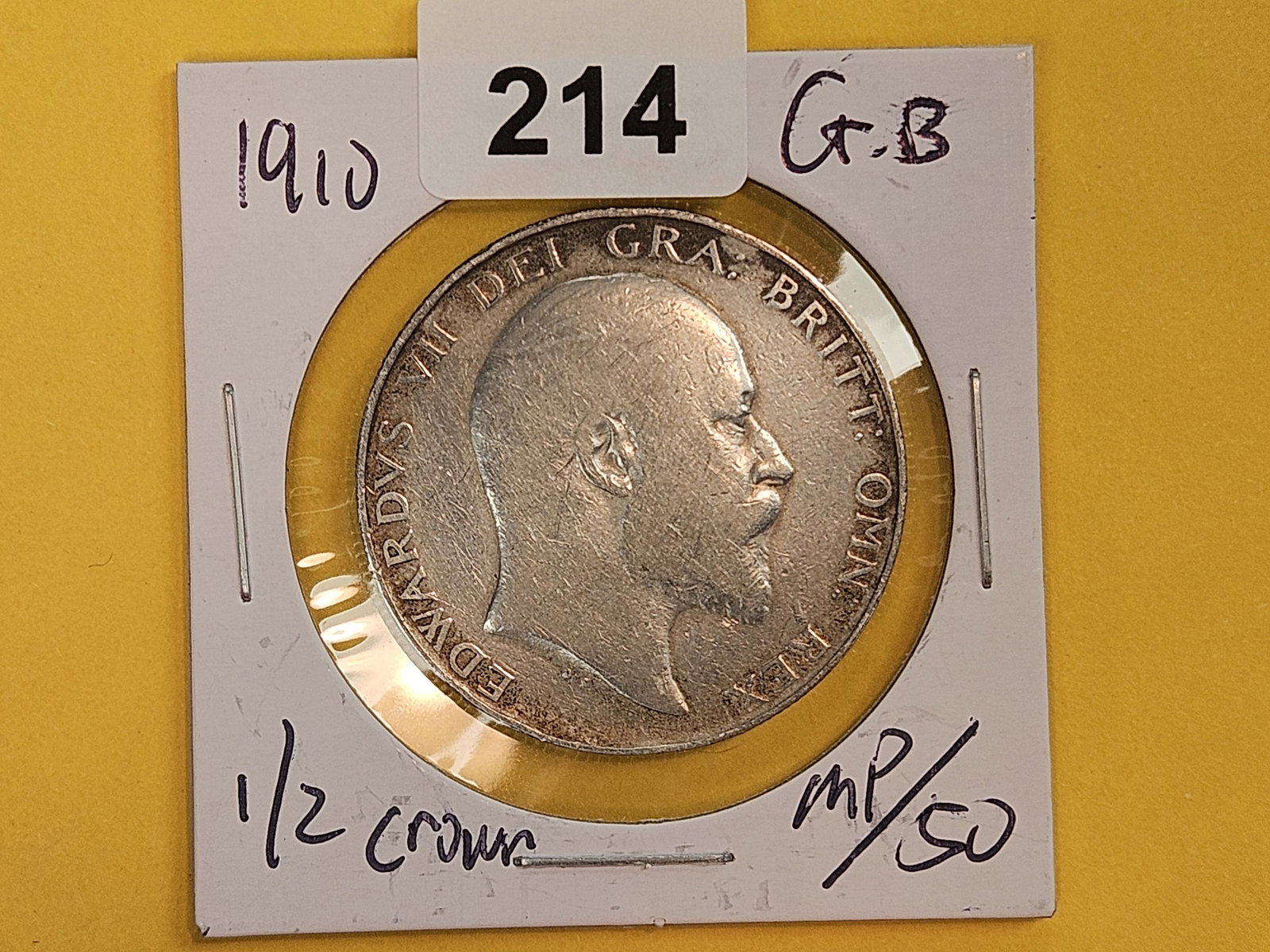 1910 Great Britain silver 1/2 crown (1 of 2)
