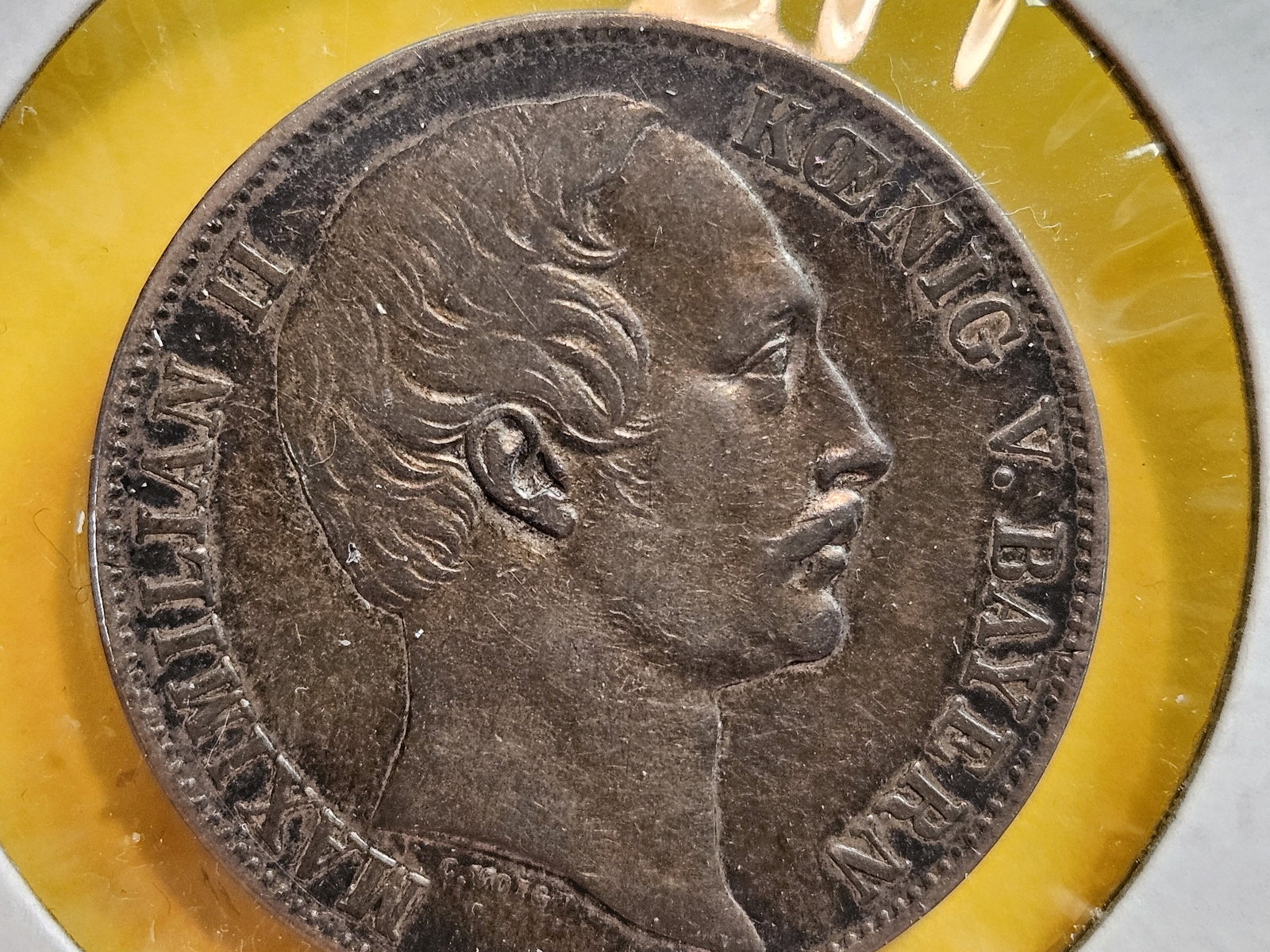 1861 German States Bavaria silver Vereinsthaler: Nice patina