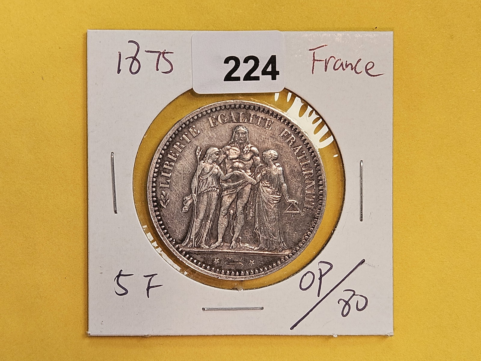 1875-A France silver 5 francs - 2