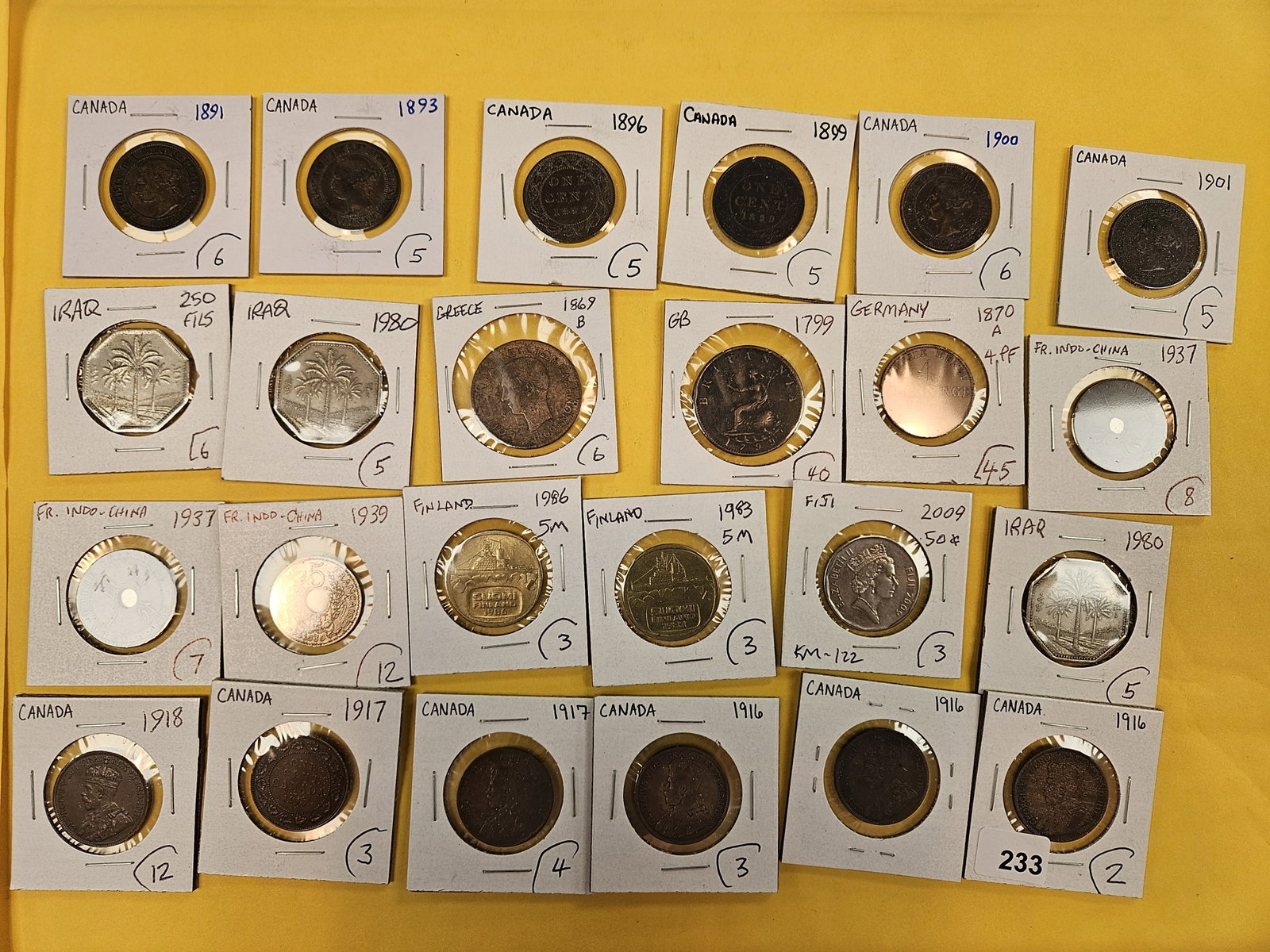 Twenty-four mixed World coins: From all over