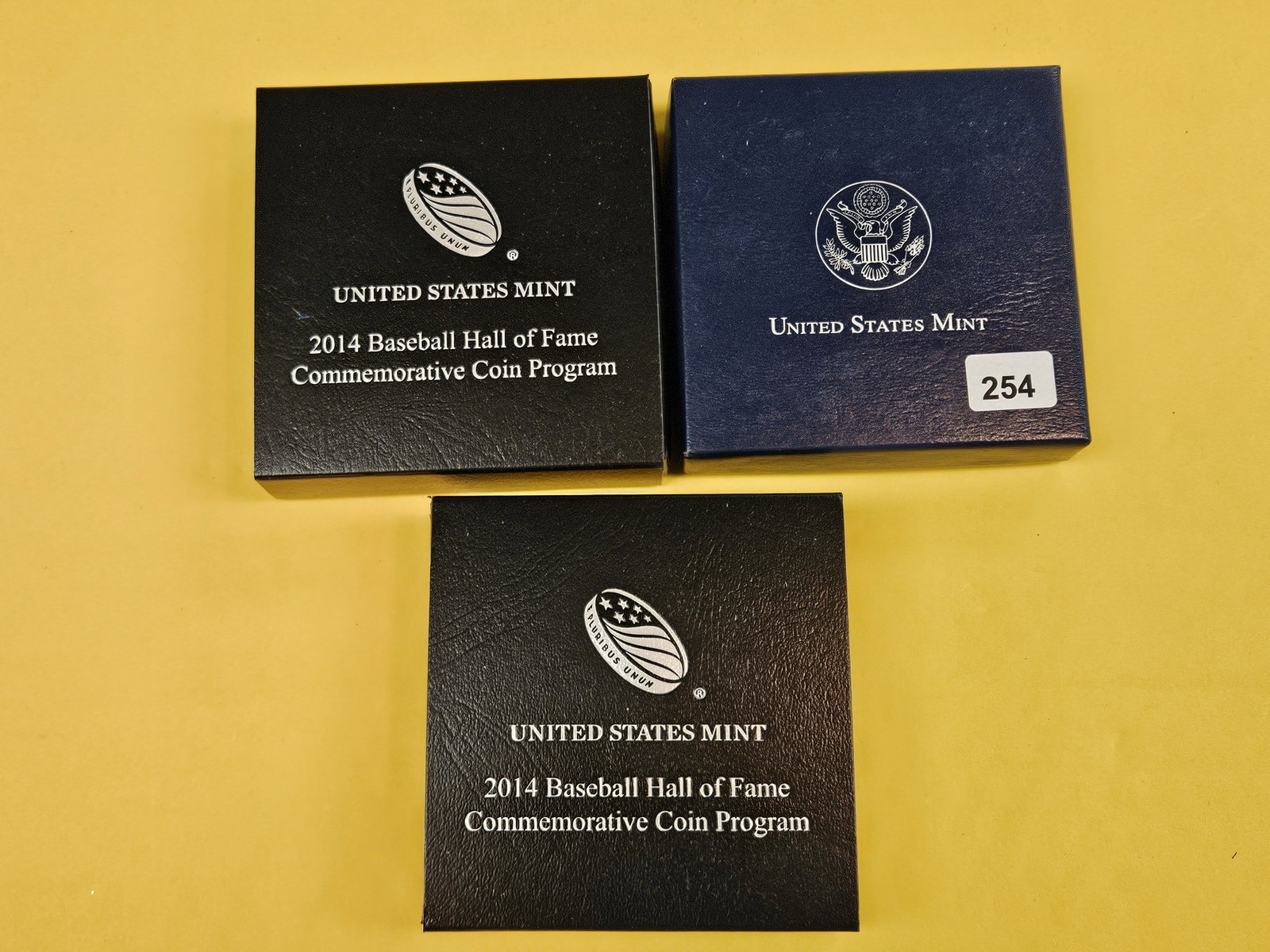 Three Commemorative Coin sets in OGP: Three silver Dollars