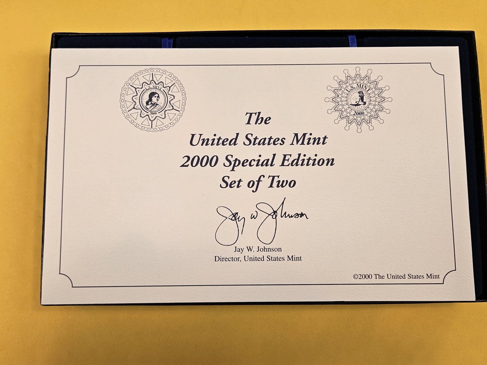 US Mint Limited Edition 2-Ornament Set 2000 - 2