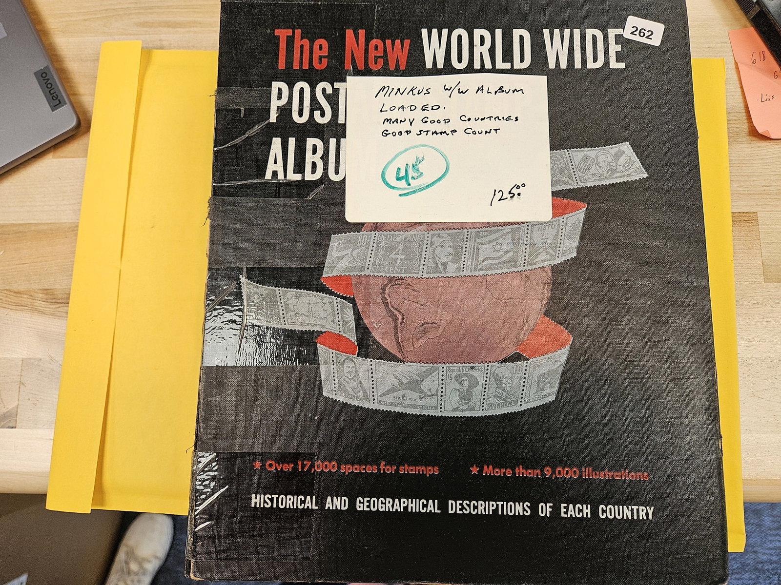 PHILATELICS!: LARGE New World Wide Postage Stamp Album. Hundreds of pages, thousands of stamps!