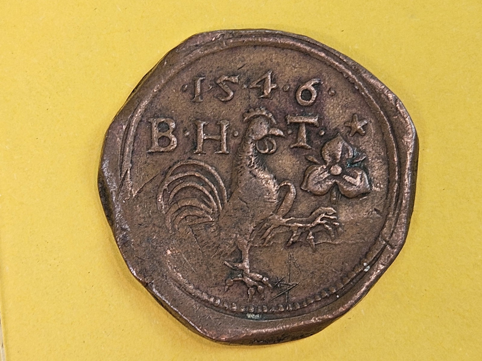 ** SCARCE ** 1546 Hannover Germany Brewer's Token!: Permission to Brew! Neumann 8407. Cool token!