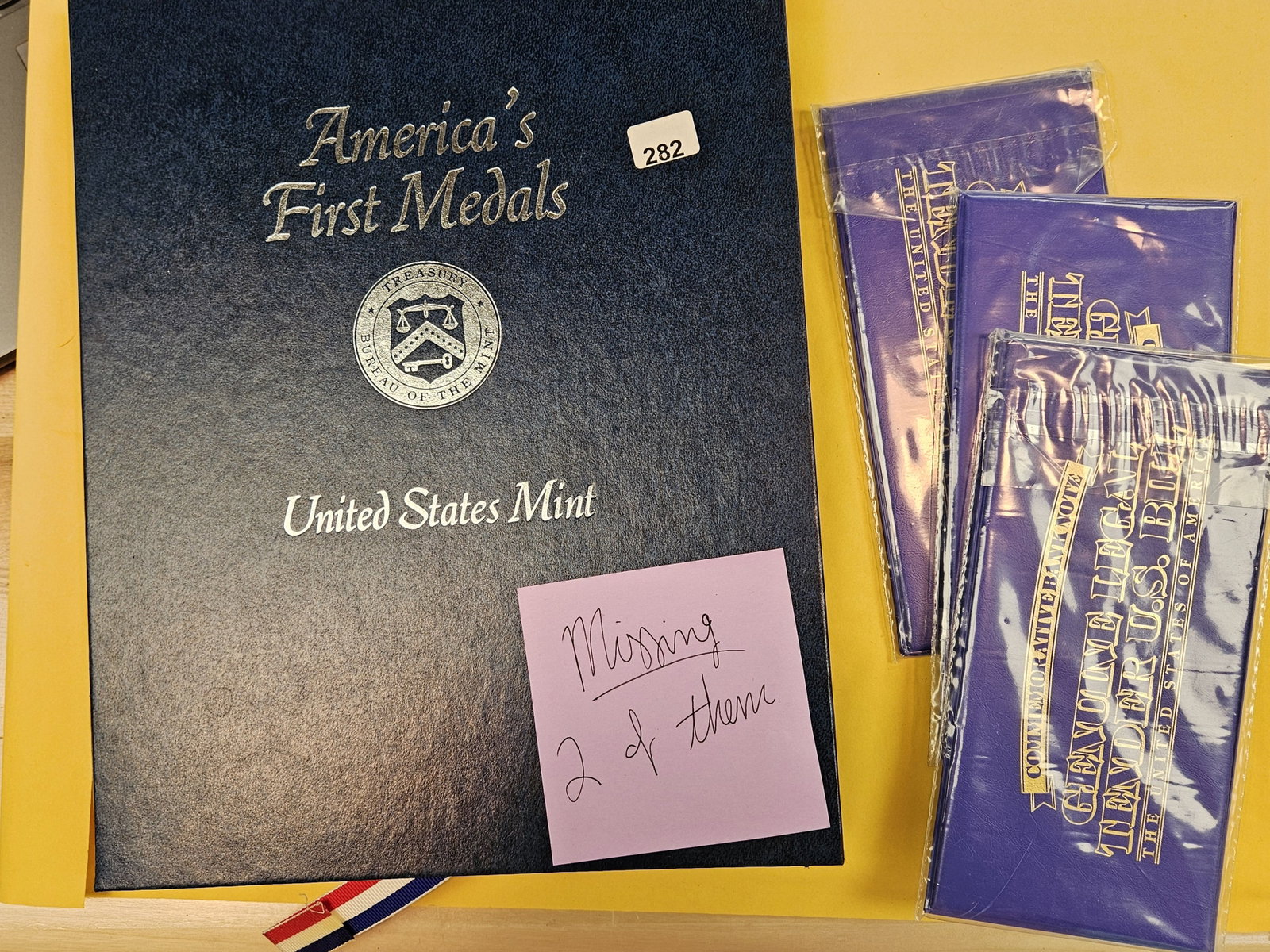 America's First Medal set and Three $2 bills (1 of 4)