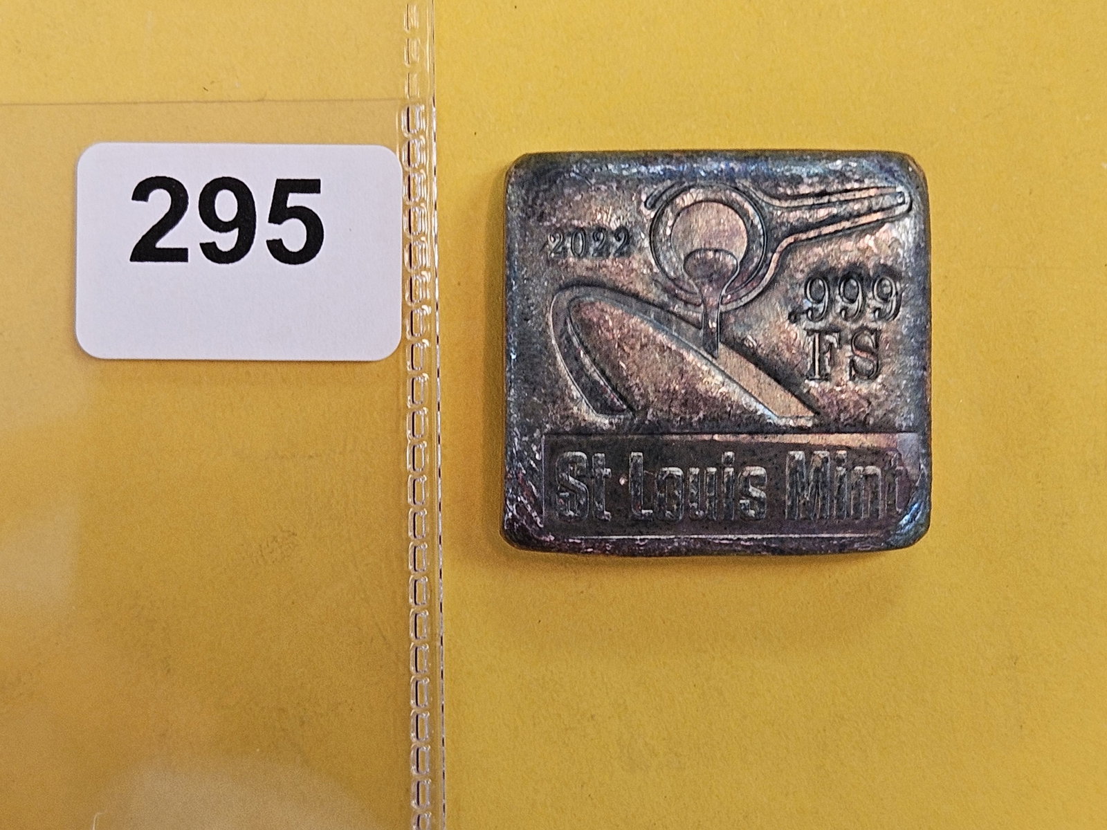 One Troy ounce .999 fine silver art piece: St Louis Mint. Older bar