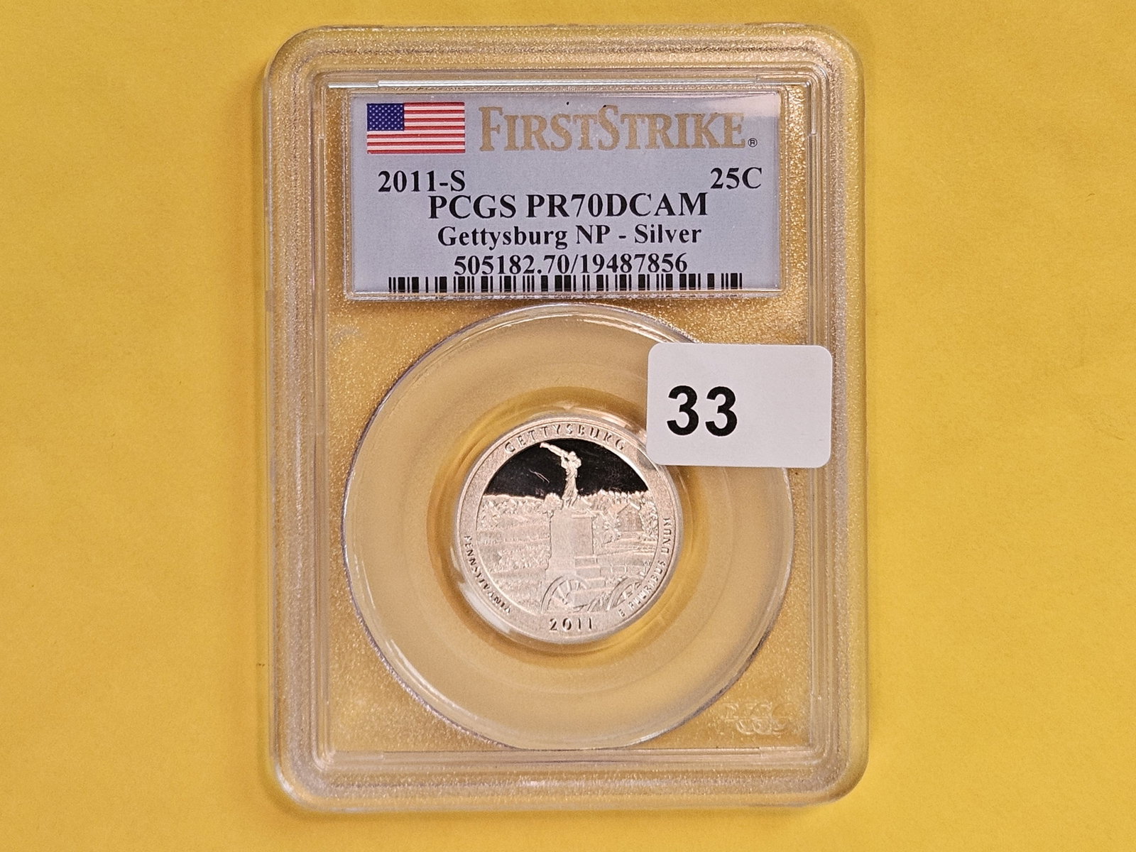 PERFECT! PCGS 2011-S SILVER Washington Quarter in Proof 70 Deep Cameo - 2