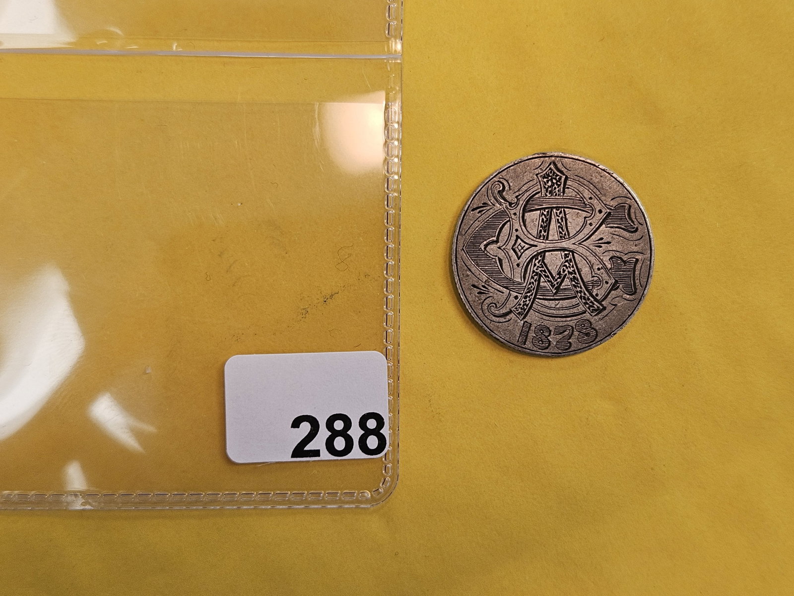 Cool Seated Liberty silver Quarter carved into a Love Token - 2