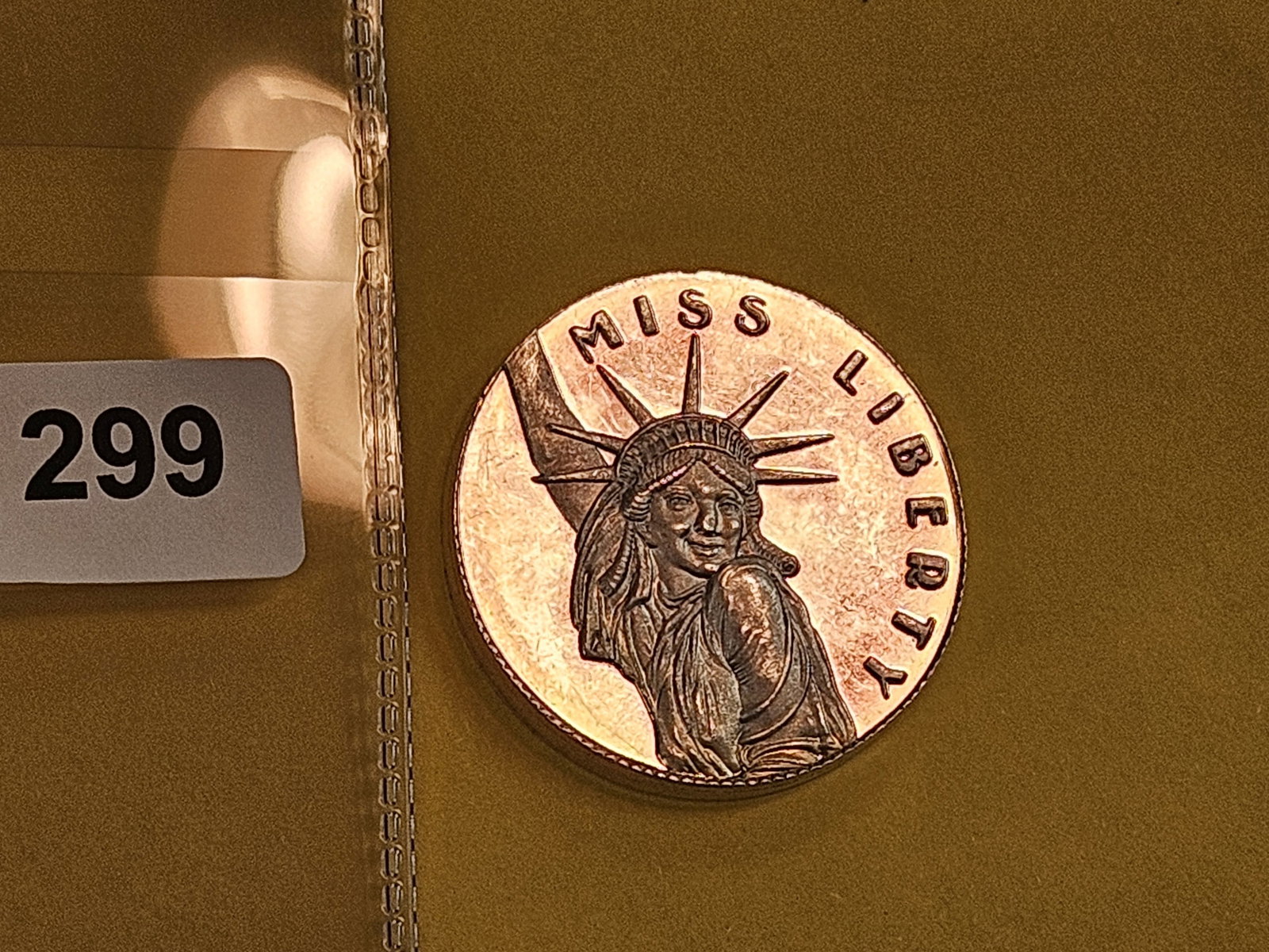 Miss Liberty .999 fine silver art round - 2