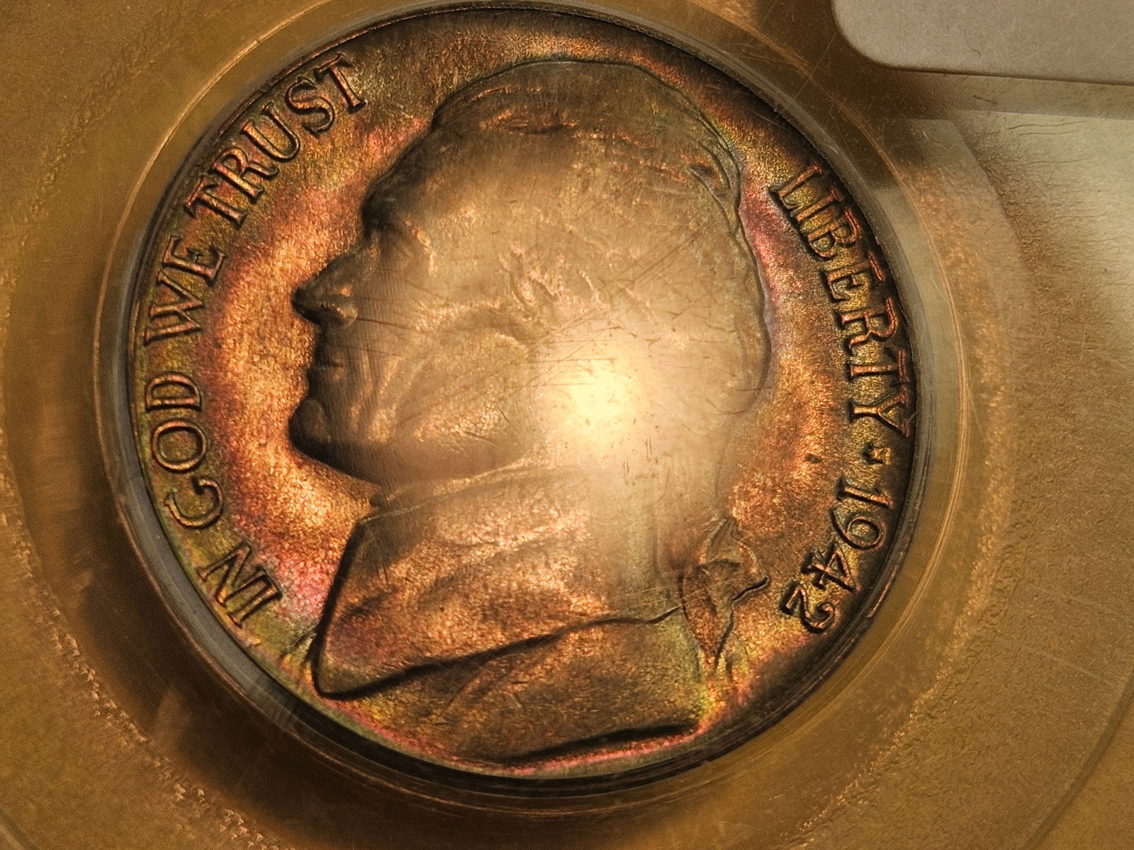 GEM! PCSG 1942-D Jefferson Nickel in Mint State 65 - 3
