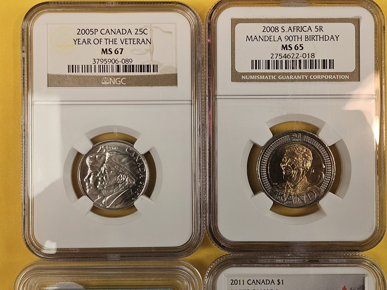 Four lovely mixed ICG and NGC-graded World Coins - 2