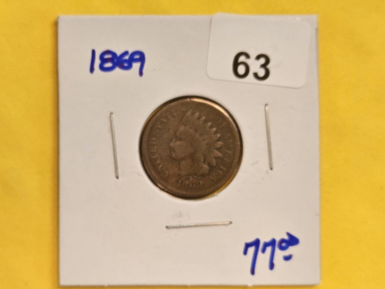 * Semi-Key 1869 Indian Cent - 2