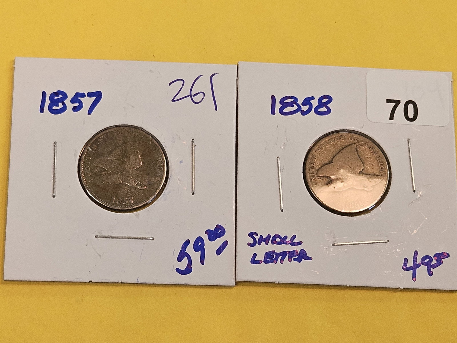 1857 and 1858 Flying Eagle Cents - 2