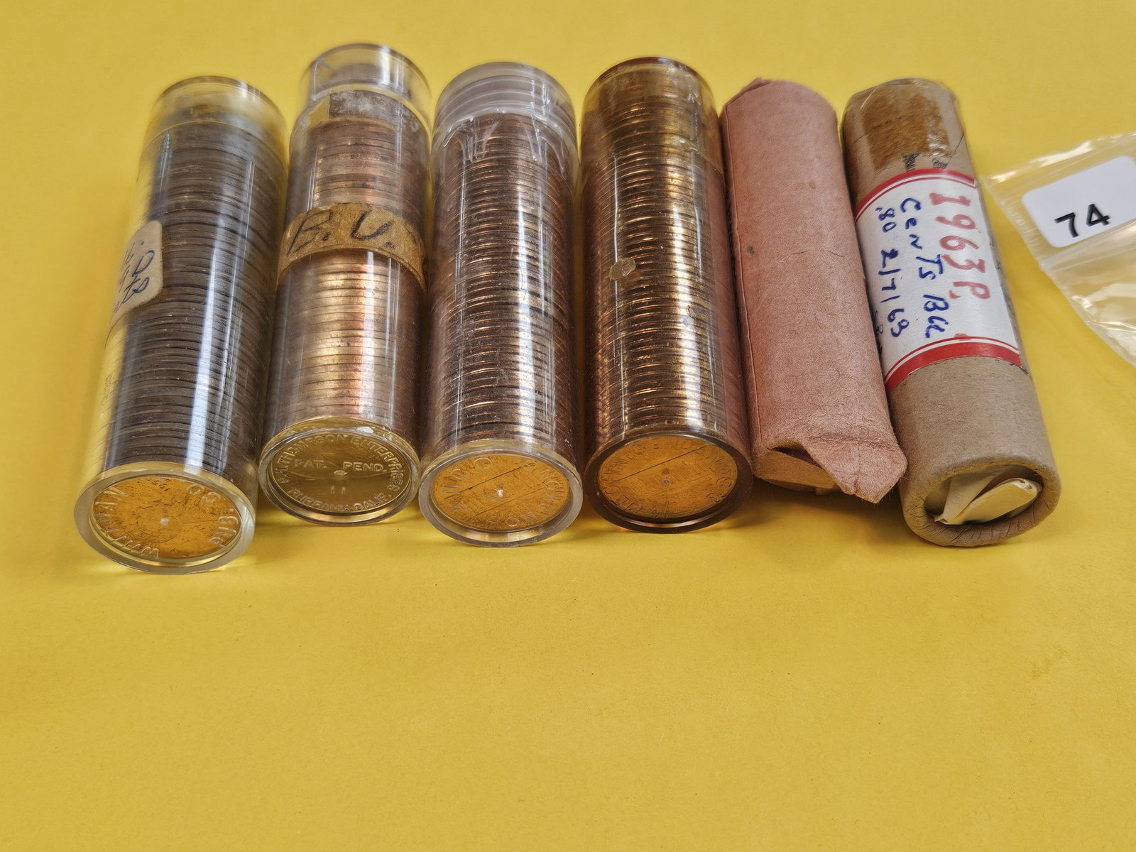 Six Brilliant Uncirculated Lincoln Cent rolls - 2
