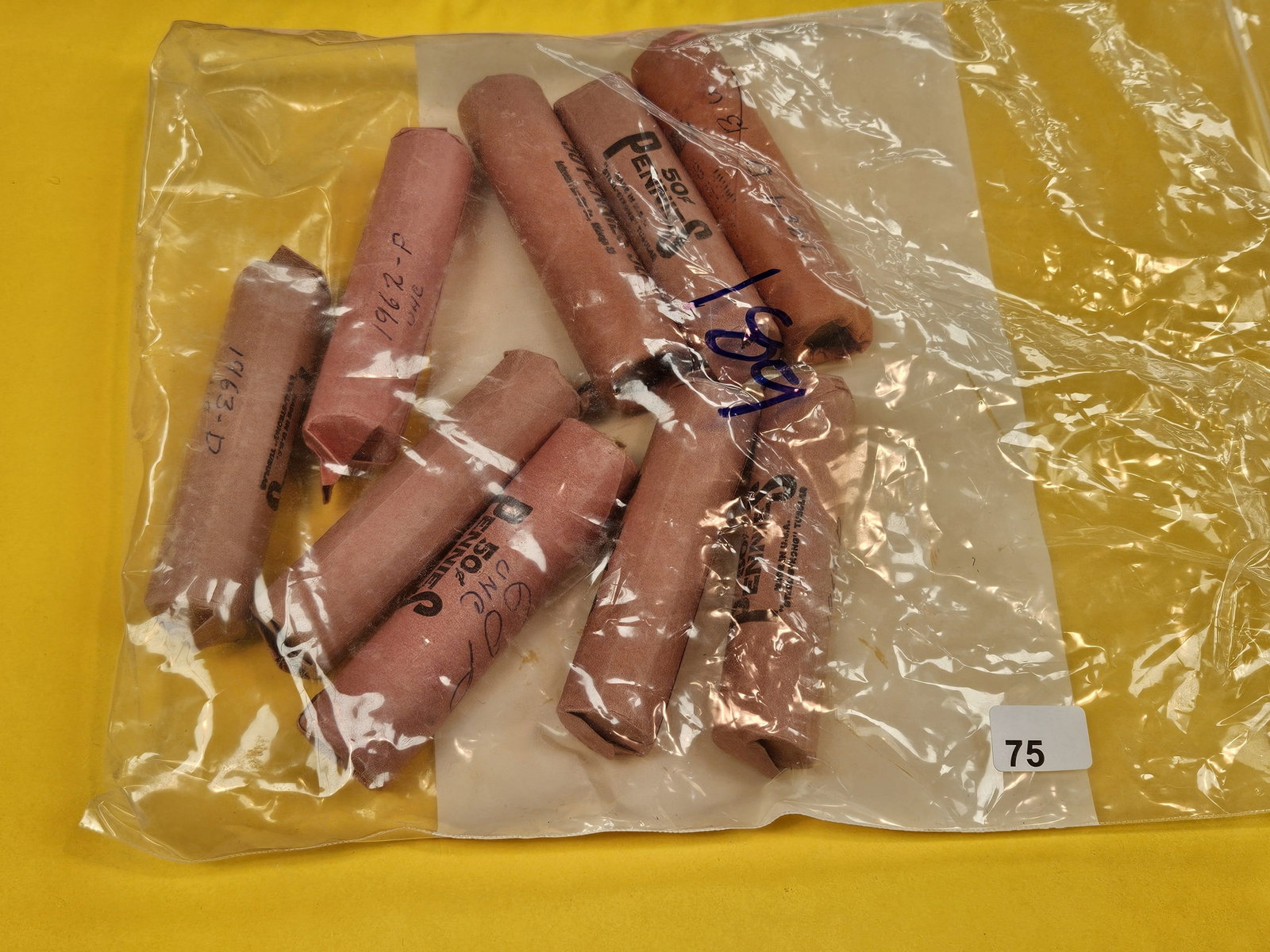 Nine Lincoln Cent rolls - 2