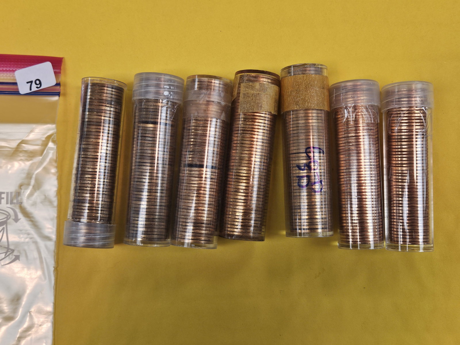Seven mixed Lincoln Cent Rolls: From dealer. Unopened, unchecked by us