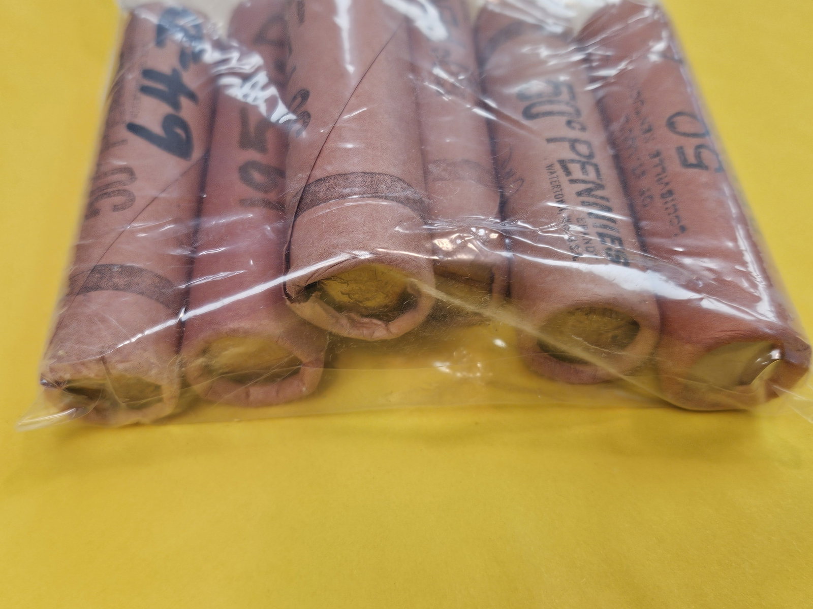 Six mixed Lincoln Cent Rolls - 2