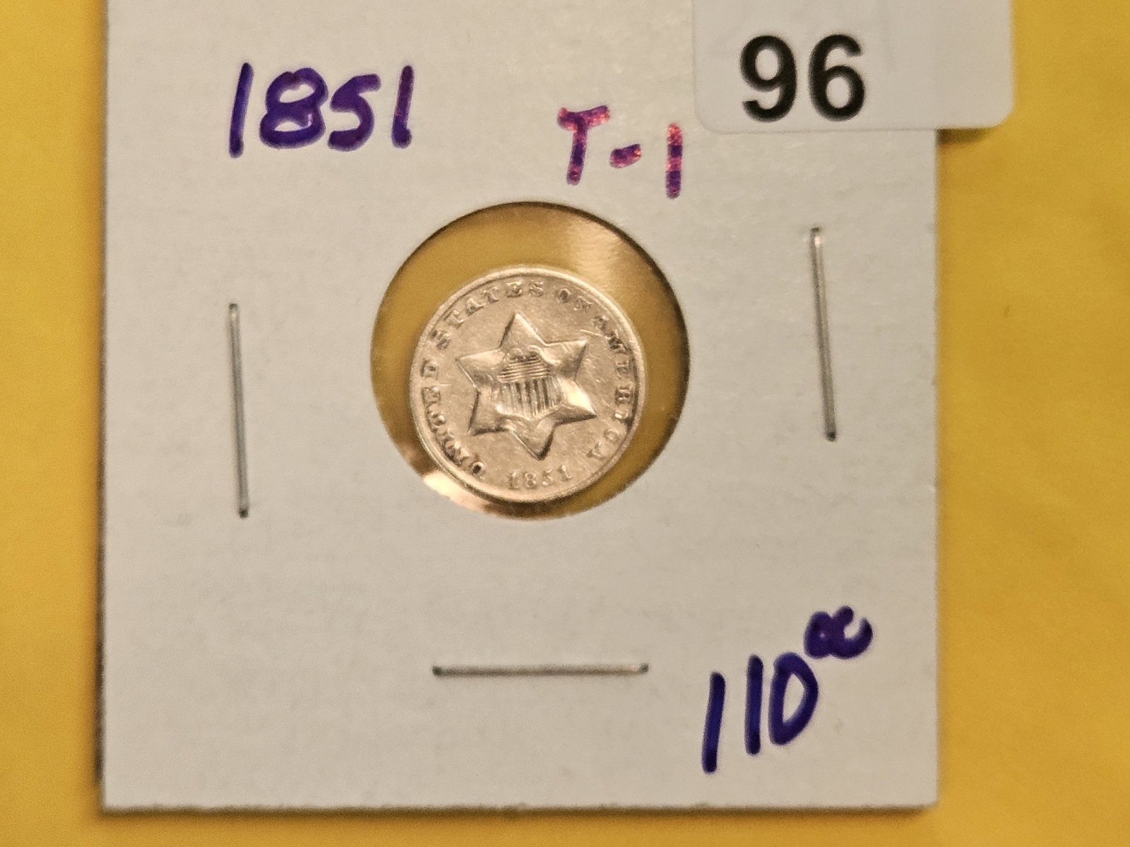 1851 Three Cent Silver Trime - 2