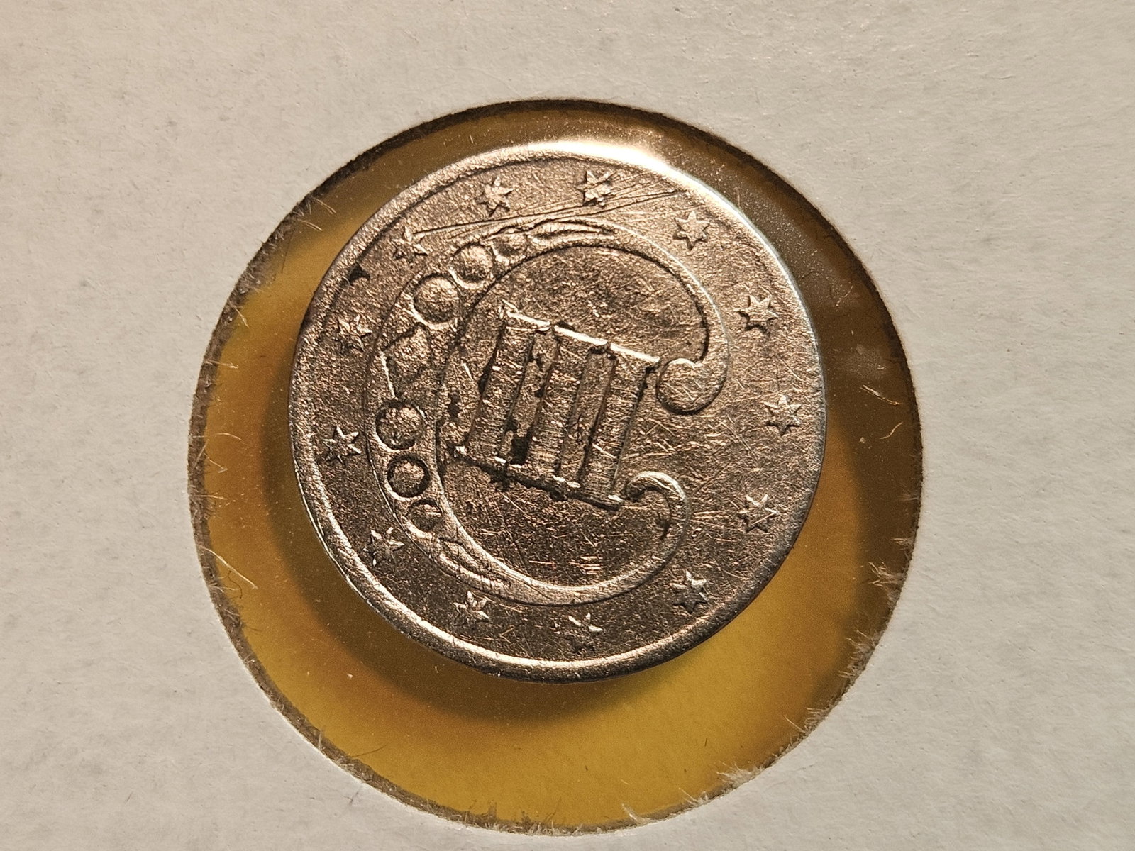 1851 Three Cent Silver Trime - 3