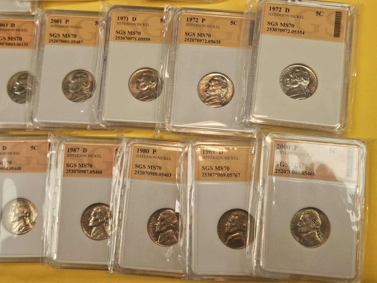 Twenty-four mixed Jefferson nickels - 7