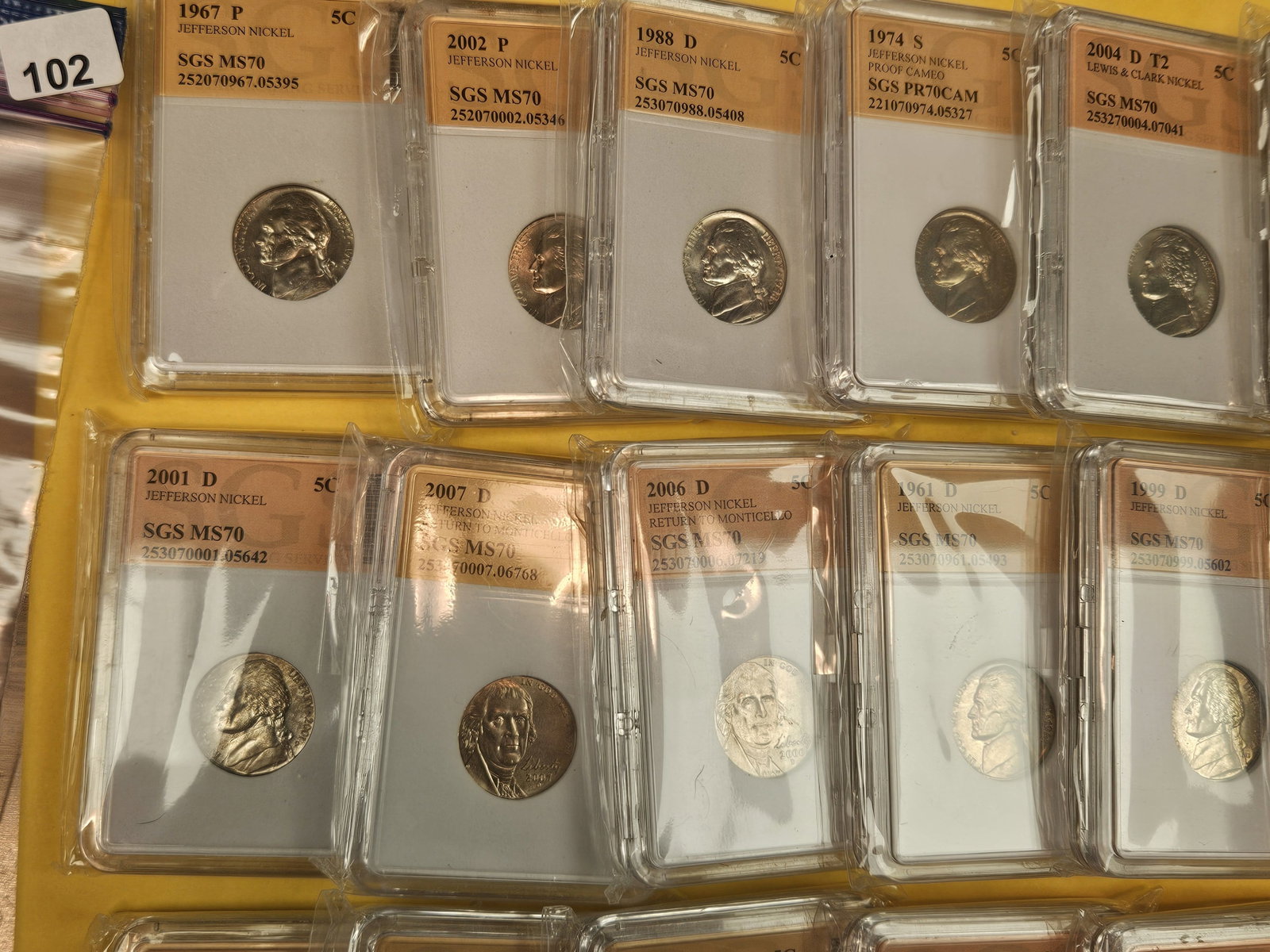 Twenty-four mixed Jefferson nickels - 2