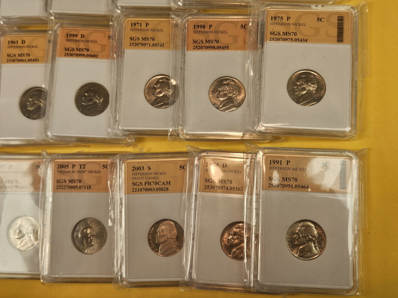 Twenty-four mixed Jefferson nickels - 7